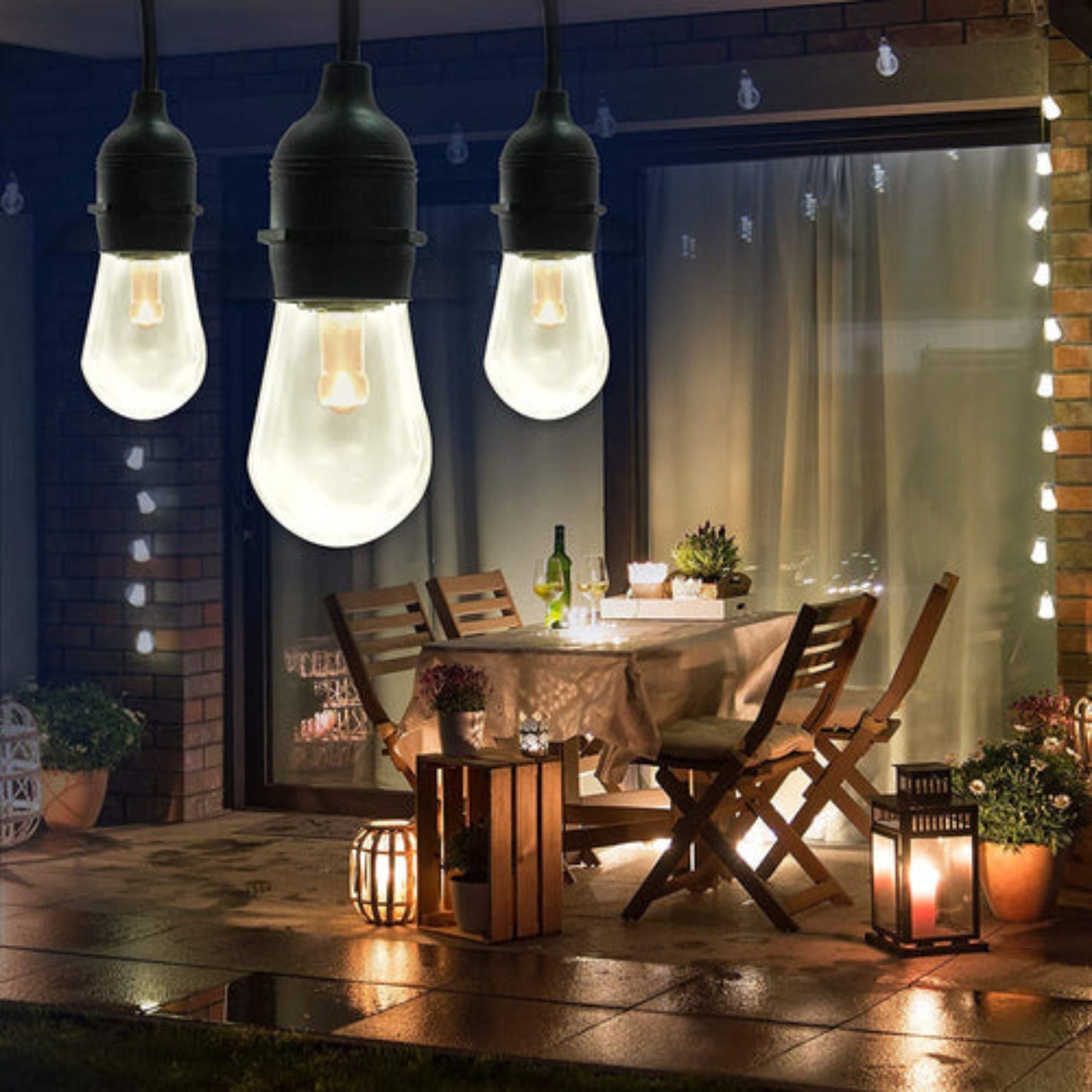 Starfish WiFi Smart Indoor/Outdoor LED String Light, 12-S14 Bulbs, Tunable White