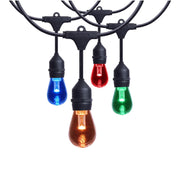 Indoor/Outdoor 24 Feet LED String Light with Remote Control, 12-S14 Bulbs, RGBTW