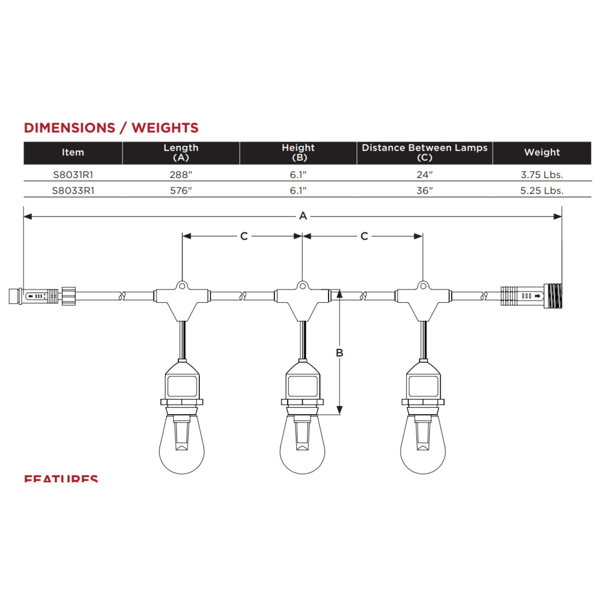 Indoor/Outdoor 24 Feet LED String Light with Remote Control, 12-S14 Bulbs, RGBTW