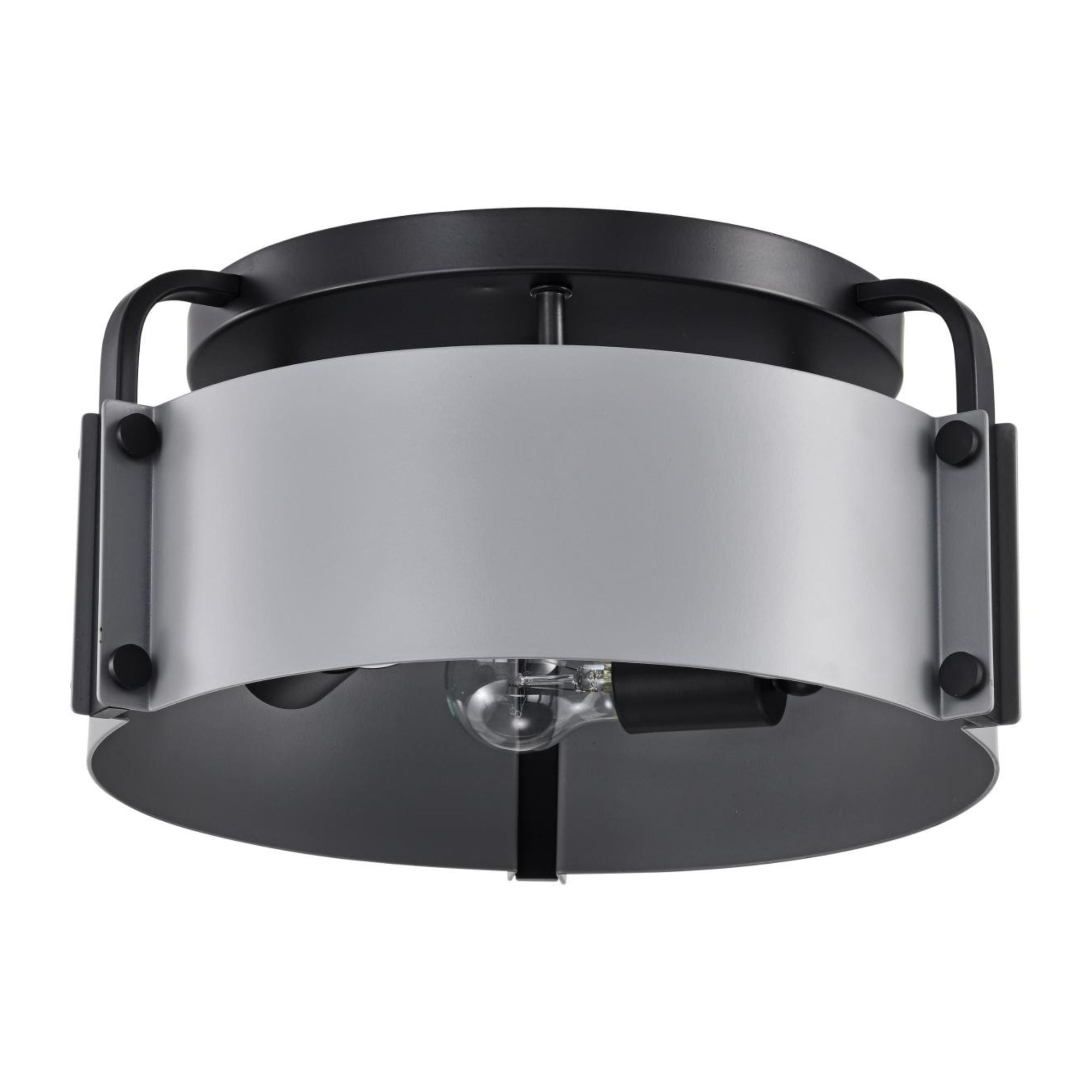 Altos 14" 3 lights Semi-flush Mount, Matte Gray and Matte Black Finish