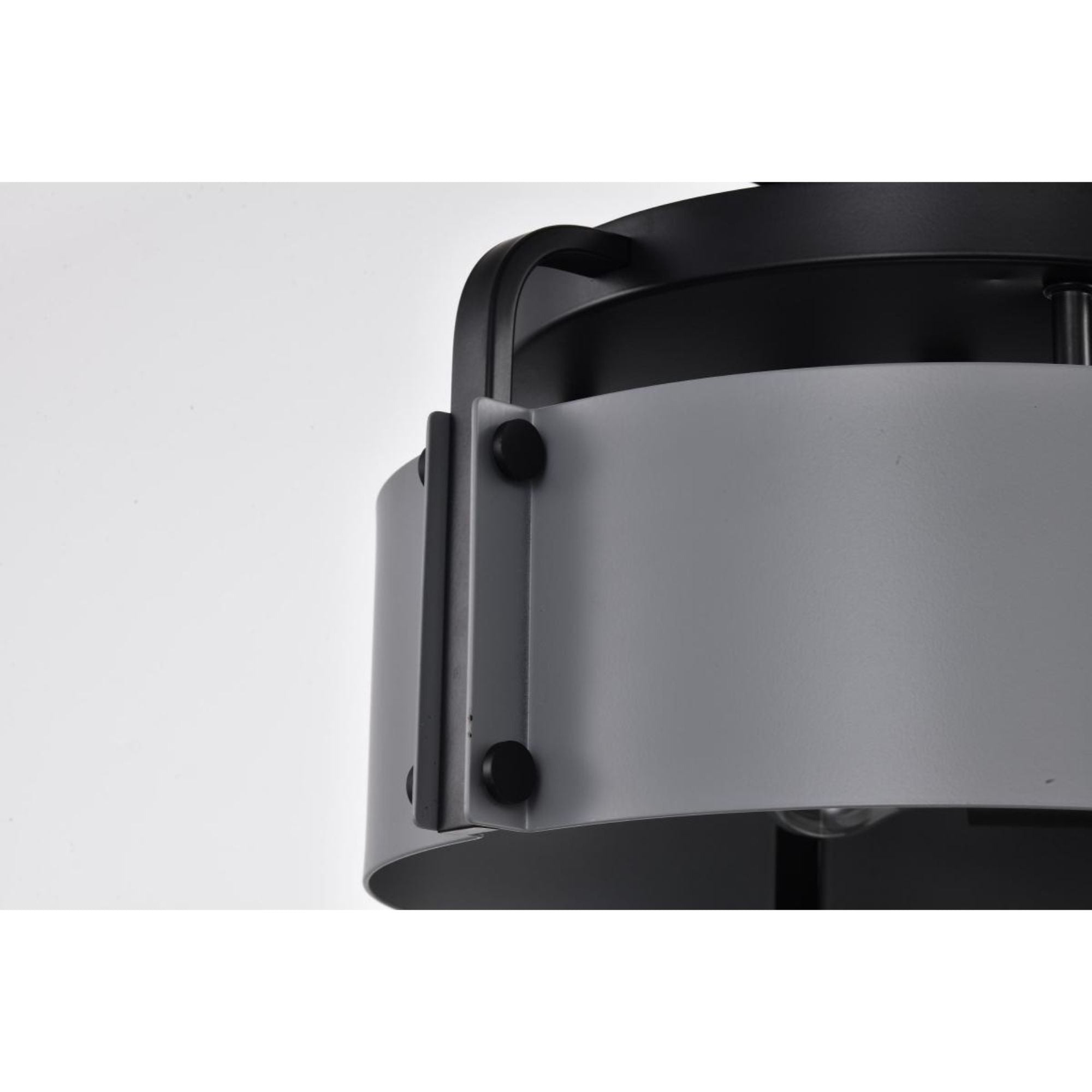 Altos 14" 3 lights Semi-flush Mount, Matte Gray and Matte Black Finish