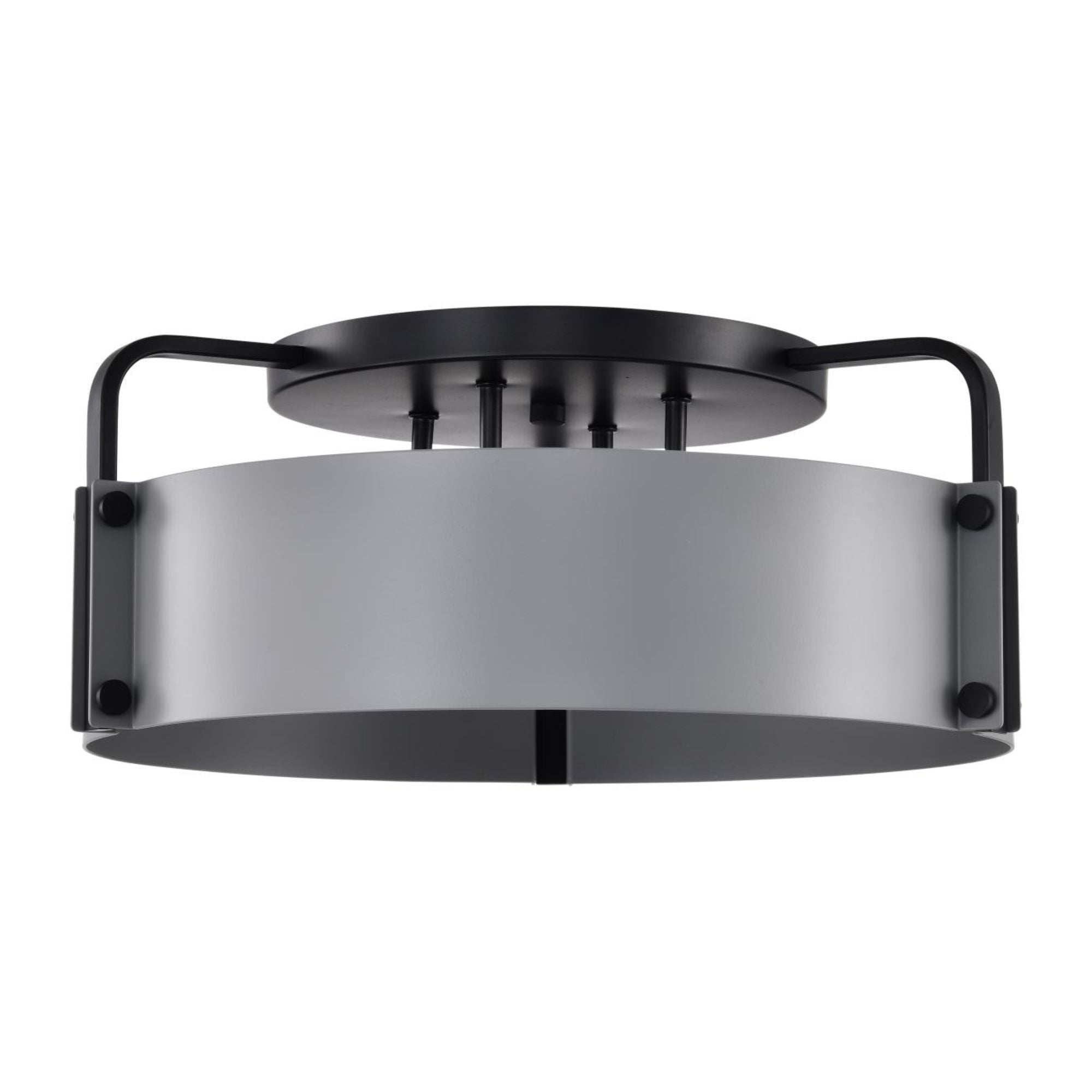 Altos 18" 4 lights Semi-flush Mount, Matte Gray and Matte Black Finish