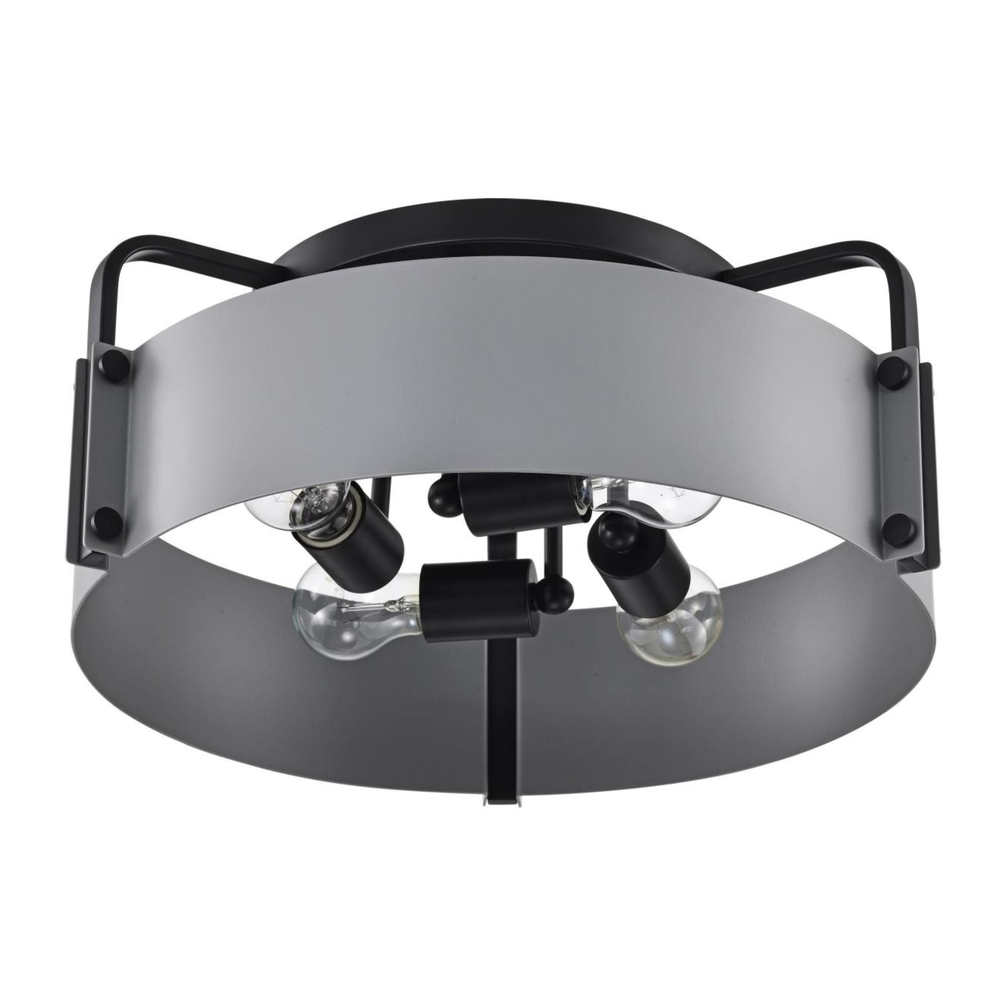 Altos 18" 4 lights Semi-flush Mount, Matte Gray and Matte Black Finish