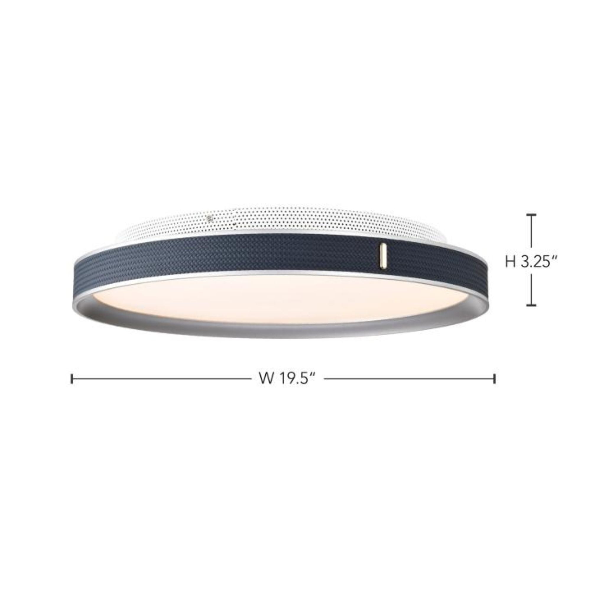 Bandon 20" LED Flush Mount, Gray with Blue Wrap, Acrylic Lens