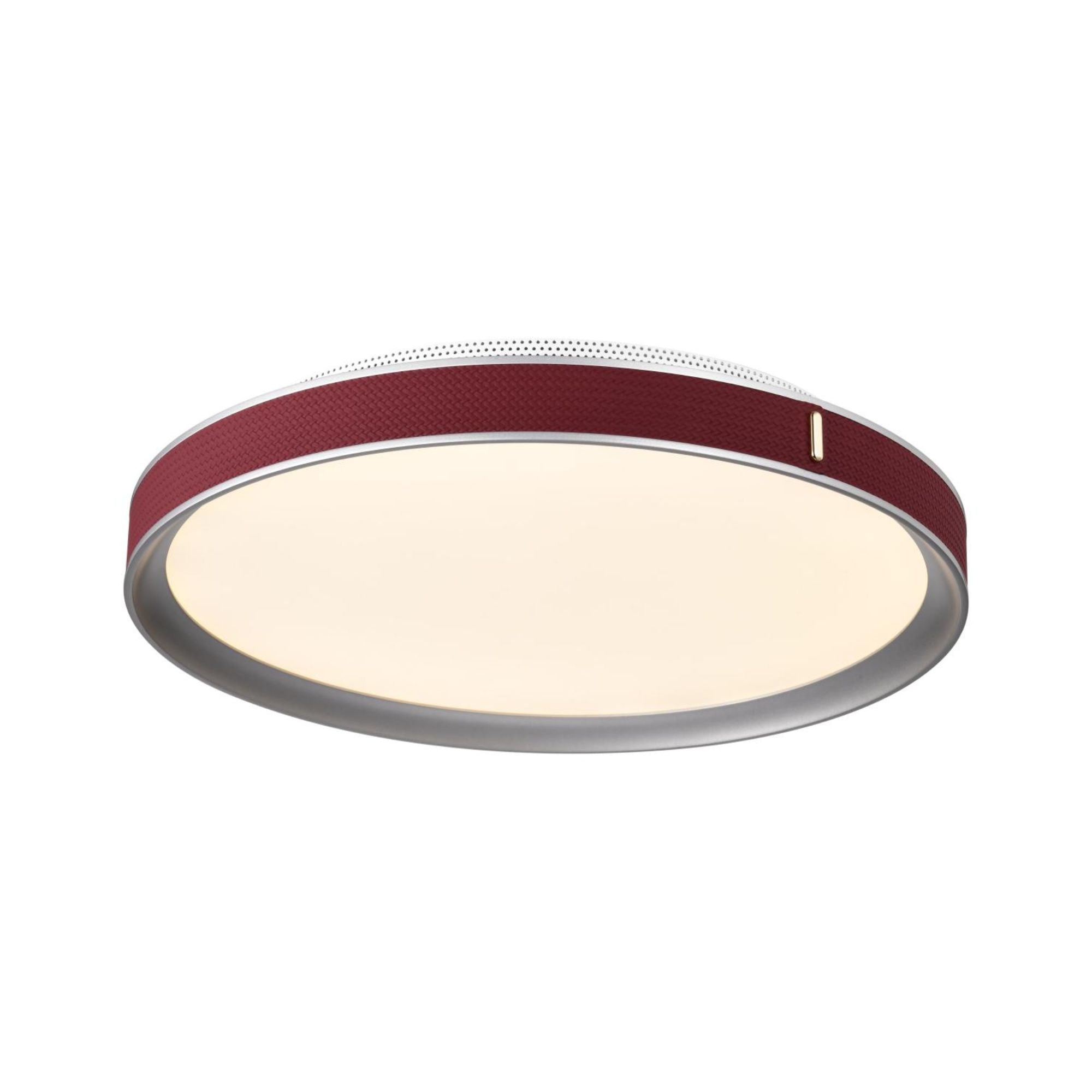 Bandon 20" LED Flush Mount, Gray with Red Wrap, Acrylic Lens