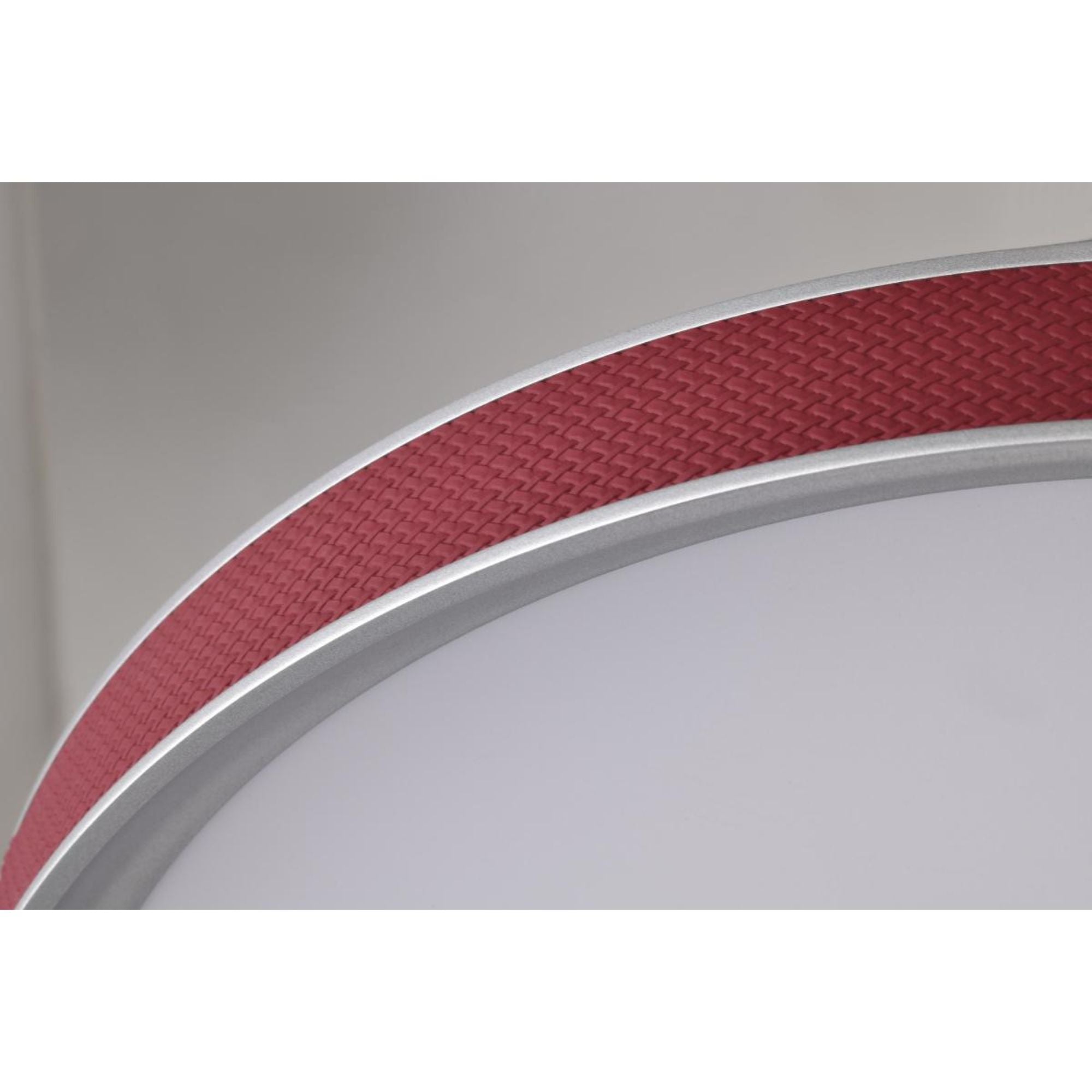 Bandon 20" LED Flush Mount, Gray with Red Wrap, Acrylic Lens
