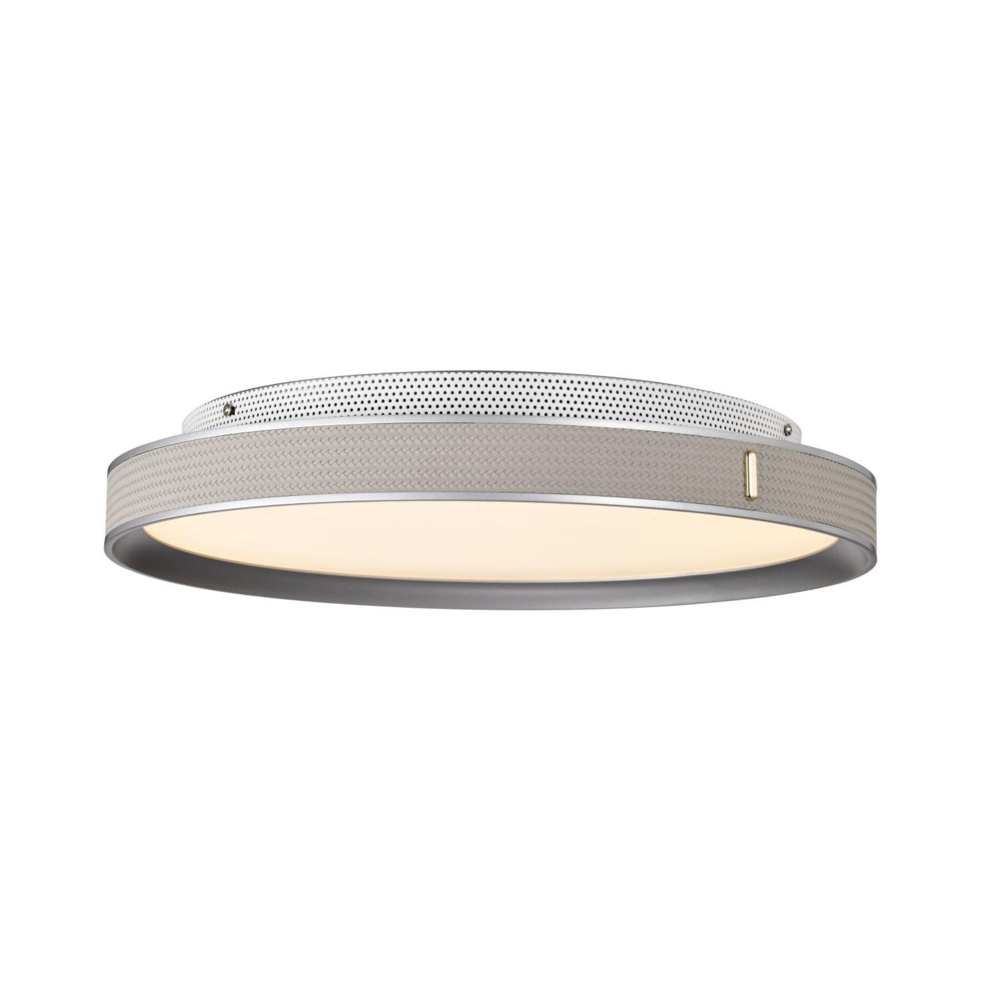 Bandon 20" LED Flush Mount, Gray with Off-White Wrap, Acrylic Lens