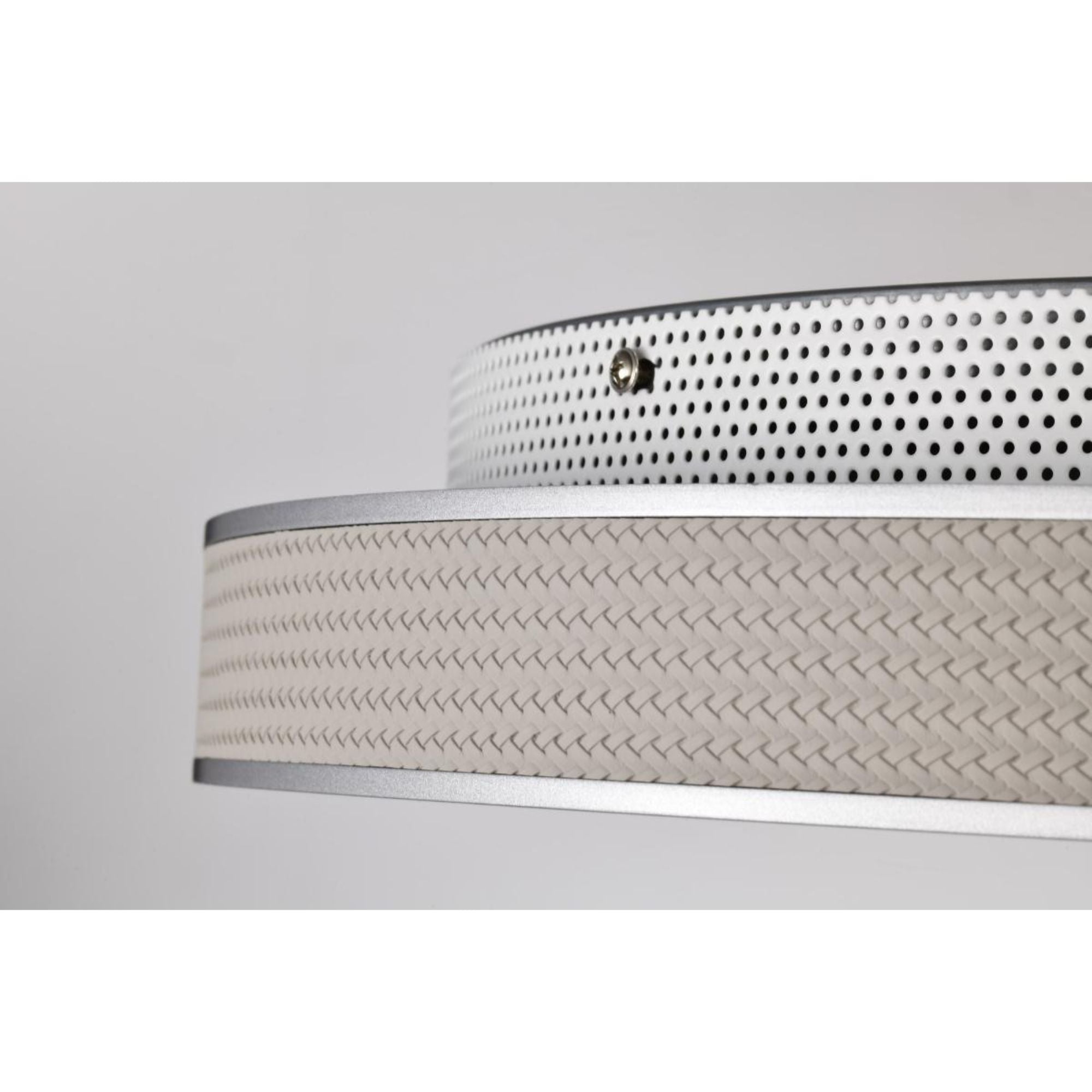 Bandon 20" LED Flush Mount, Gray with Off-White Wrap, Acrylic Lens