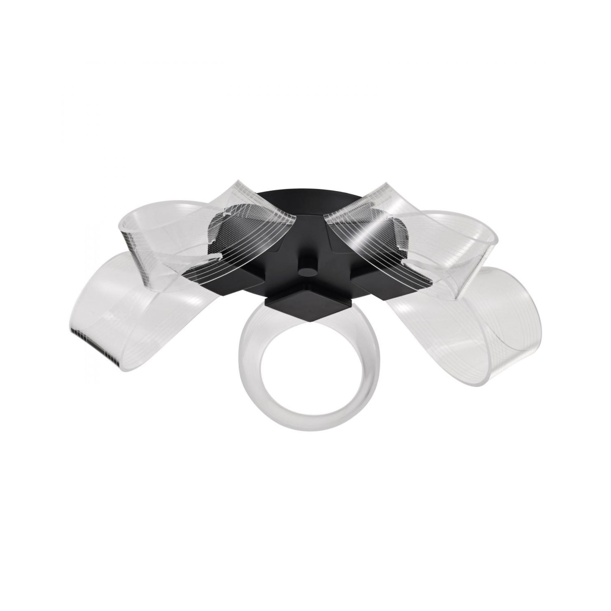 Barnett 21" LED Flush Mount, Matte Black Finish