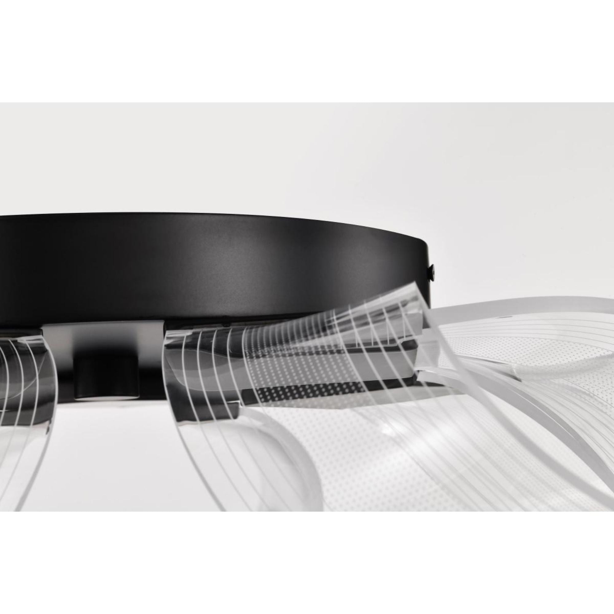 Barnett 21" LED Flush Mount, Matte Black Finish
