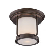 SATCO|NUVO - Bethany 10" LED Outdoor Flush Mount, Mahogany Bronze Finish | Bees Lighting