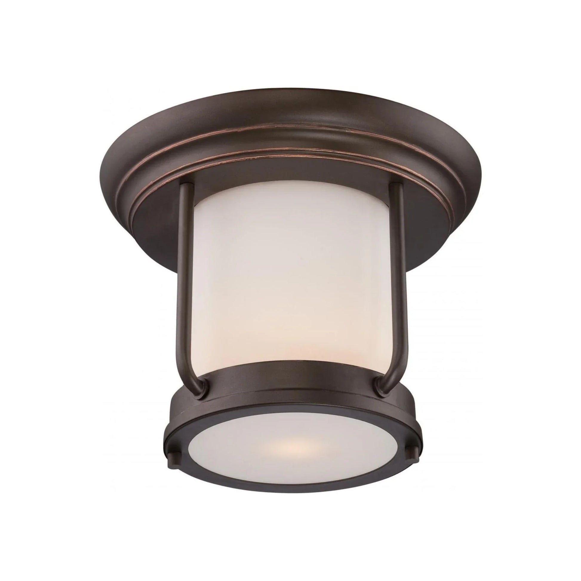 SATCO|NUVO - Bethany 10" LED Outdoor Flush Mount, Mahogany Bronze Finish | Bees Lighting