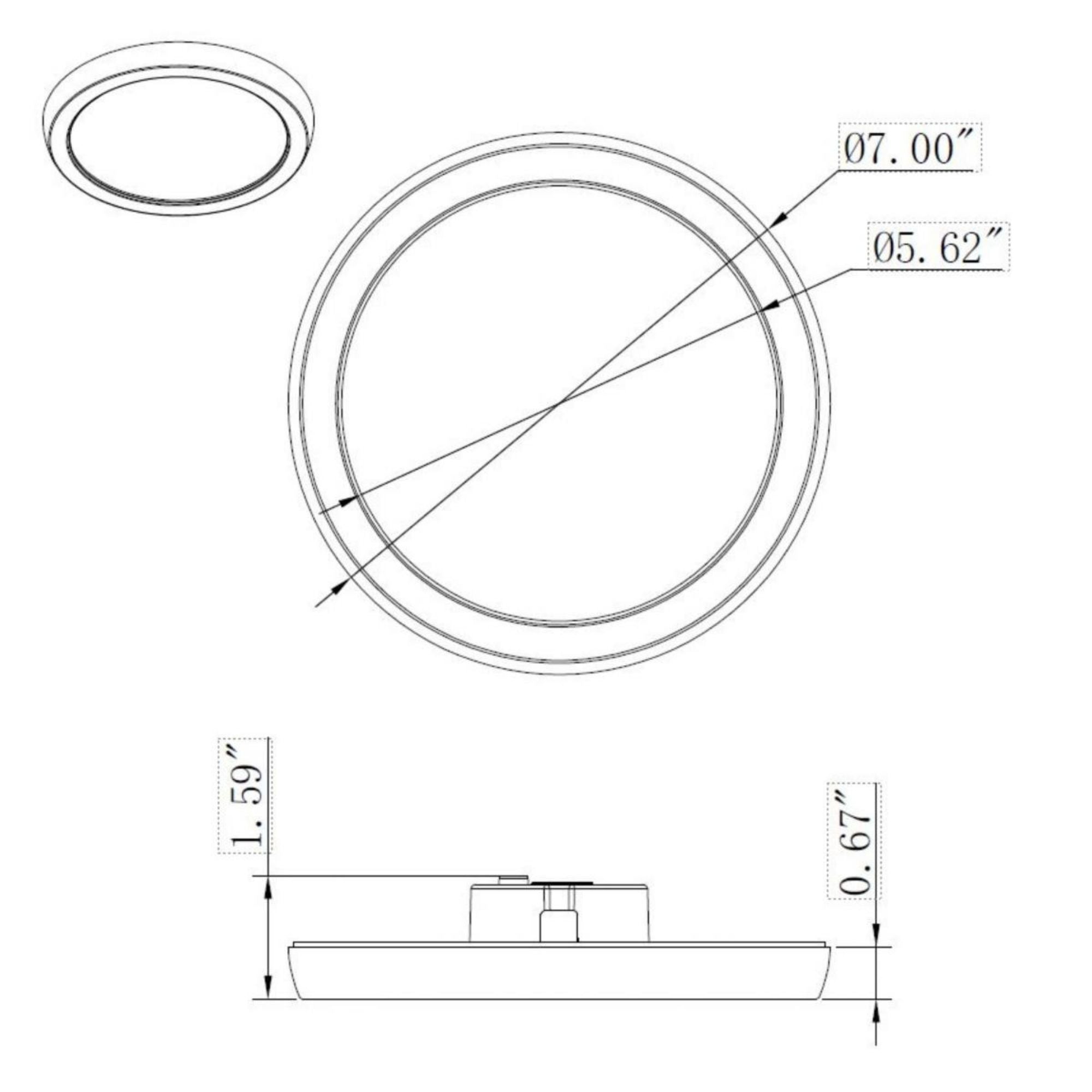 Blink 7" LED Round Disk Light, 11W, 5CCT, Bronze Finish