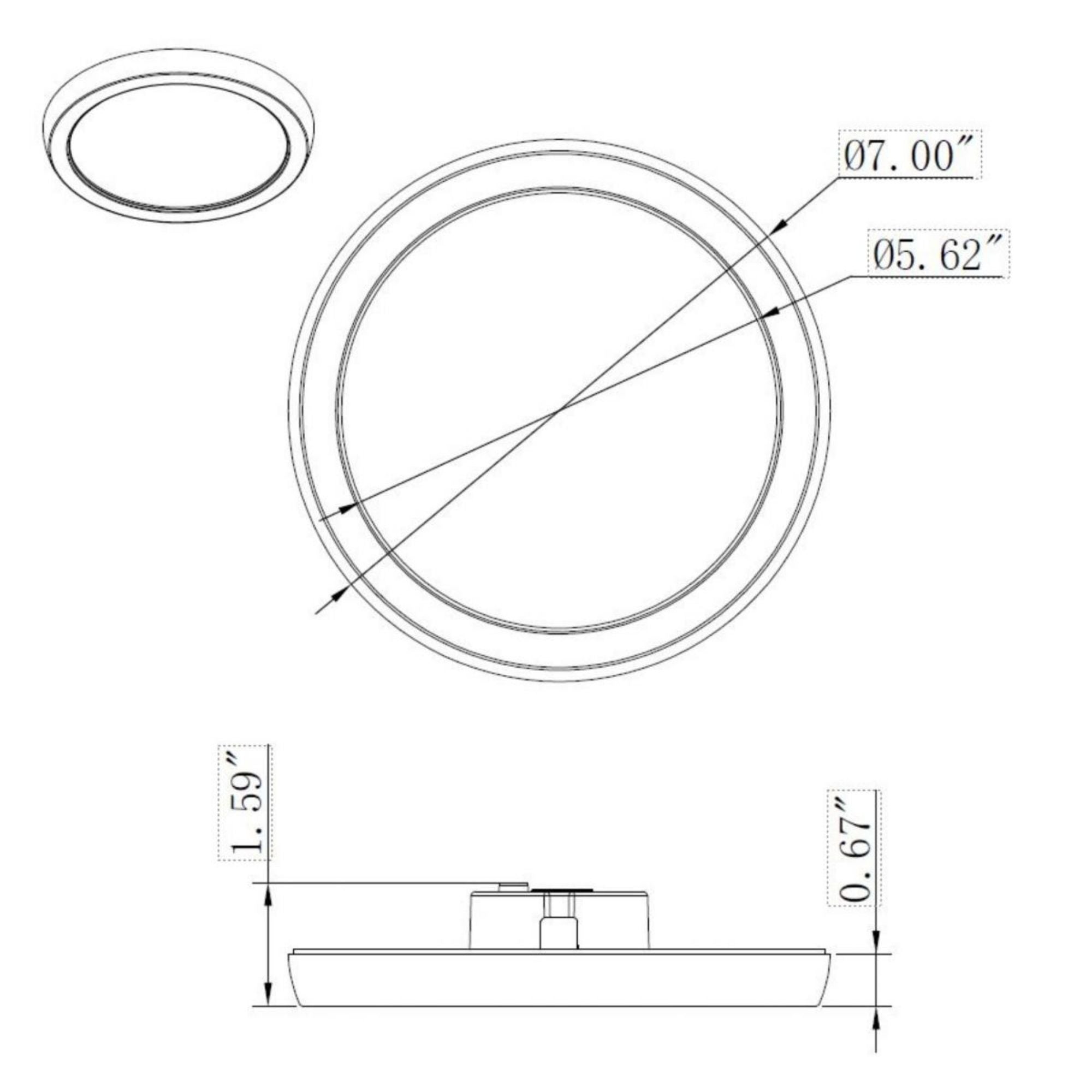 Blink 7" LED Round Disk Light, 11W, 5CCT, Brushed Nickel Finish