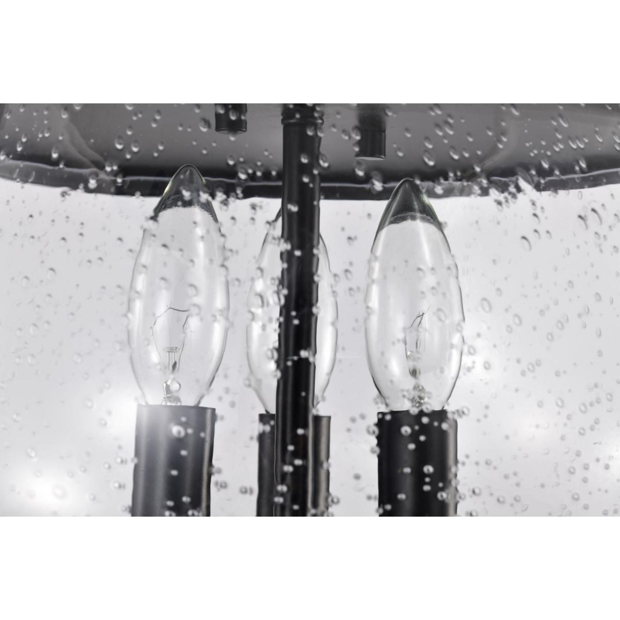 Boliver 14" 3 lights Flush Mount, Matte Black Finish