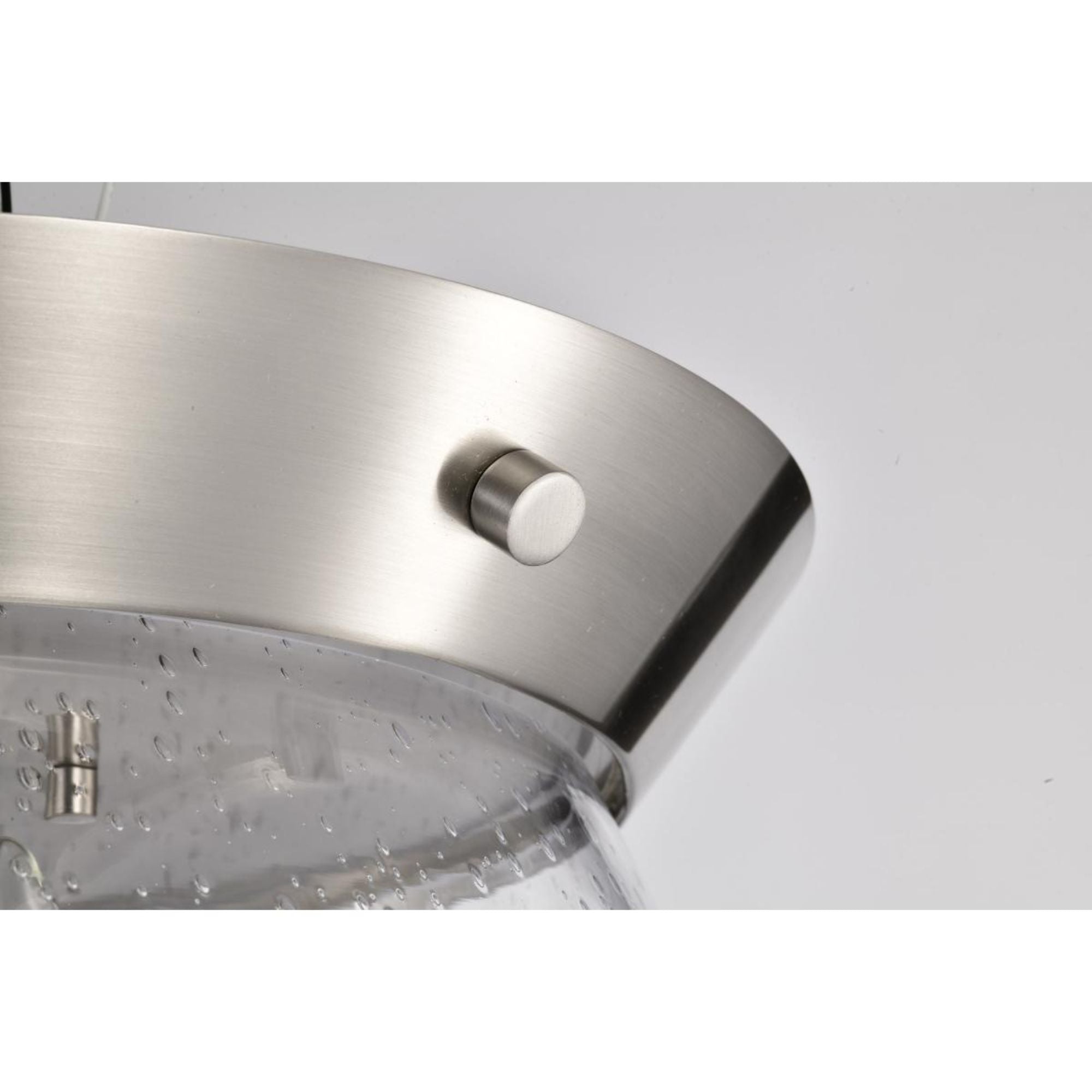 Boliver 14" 3 lights Flush Mount, Brushed Nickel Finish