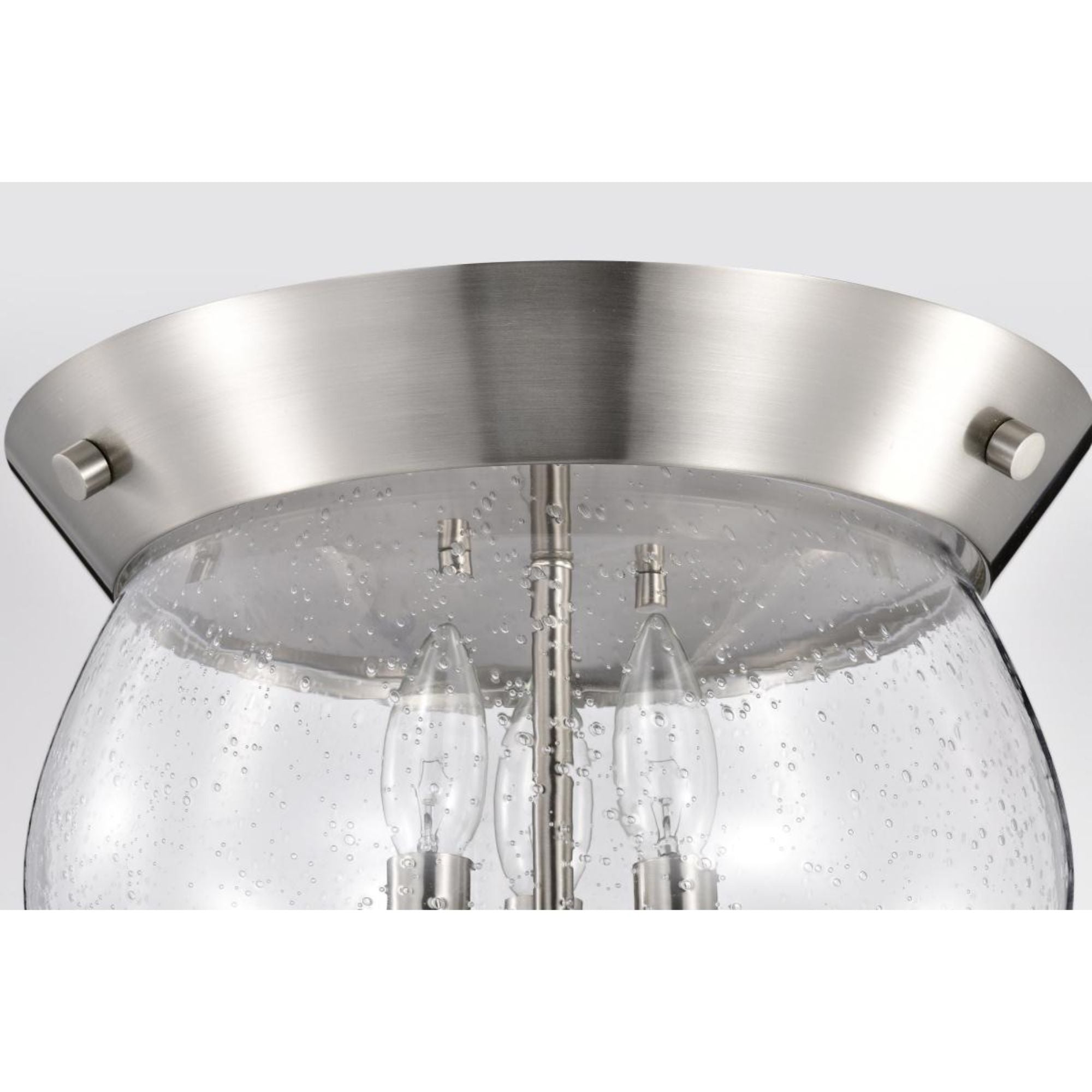 Boliver 14" 3 lights Flush Mount, Brushed Nickel Finish