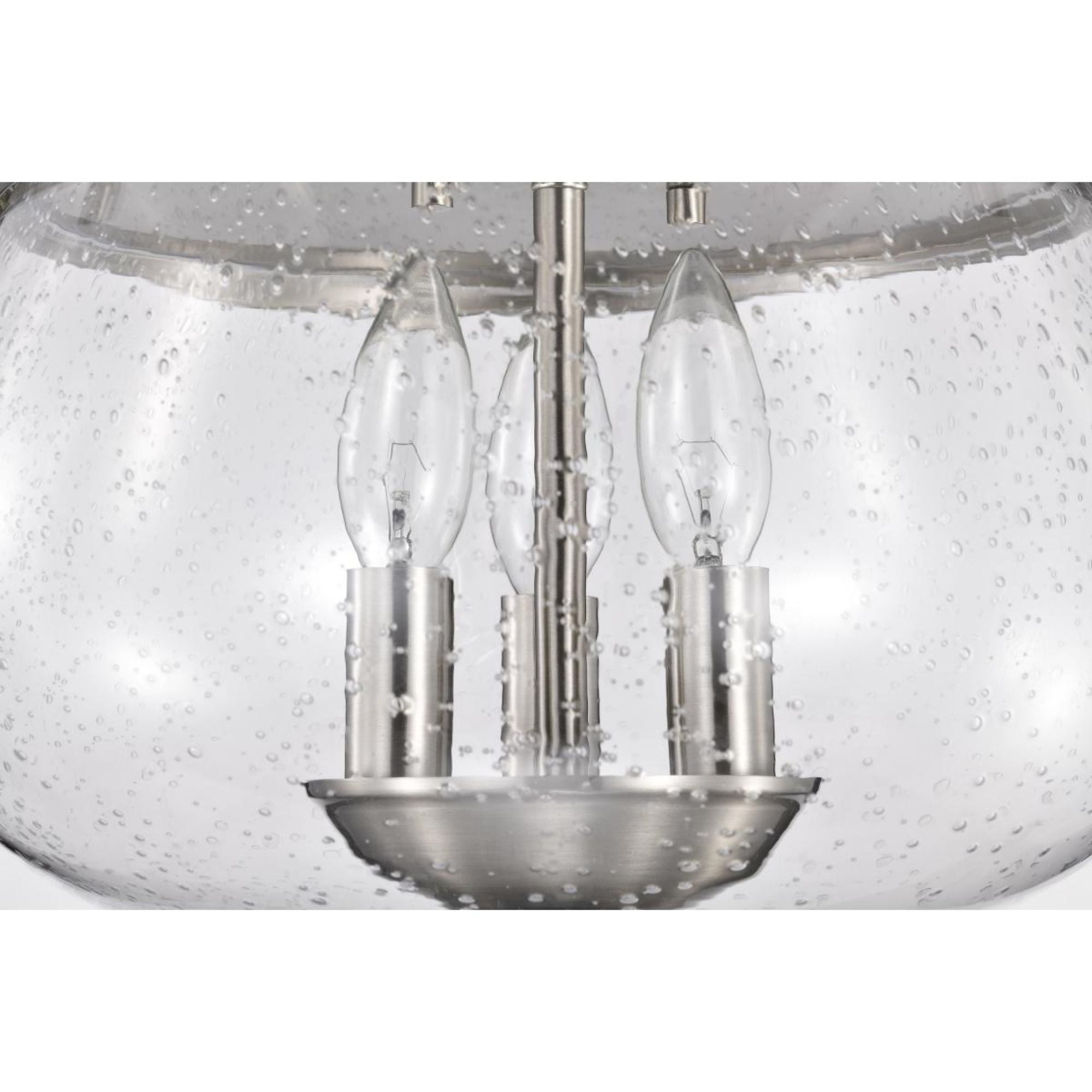 Boliver 14" 3 lights Flush Mount, Brushed Nickel Finish