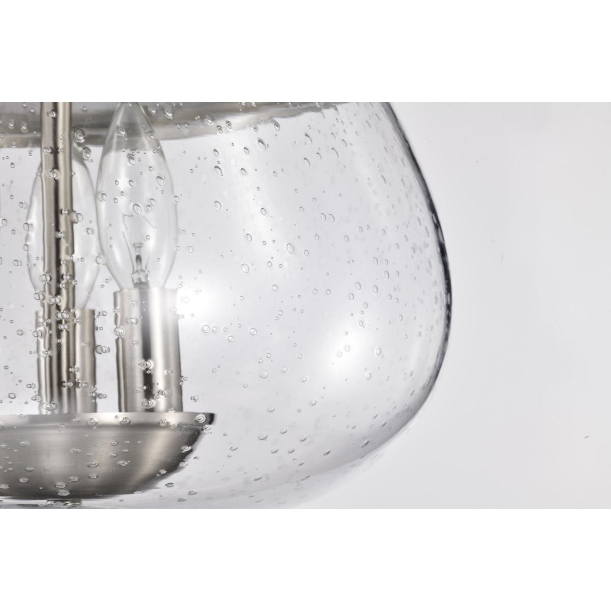 Boliver 14" 3 lights Flush Mount, Brushed Nickel Finish