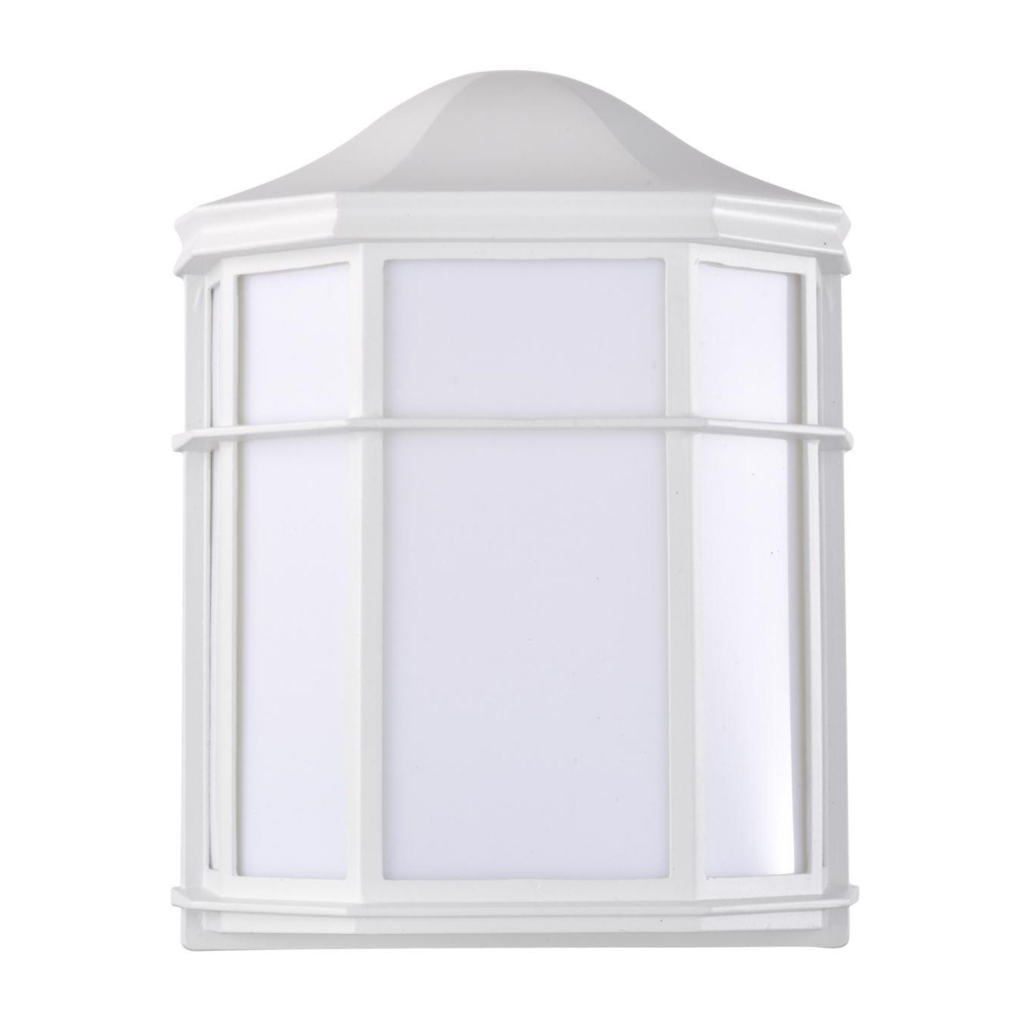 10" LED Cage Wall Lantern, 600 Lm, 3000K, White