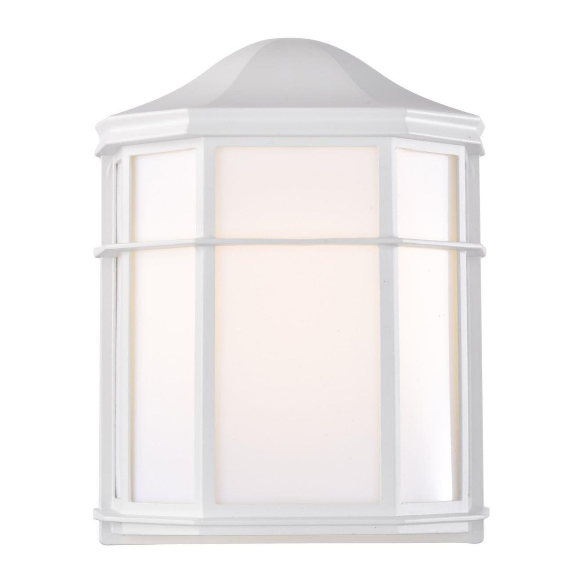 10" LED Cage Wall Lantern, 600 Lm, 3000K, White - Bees Lighting