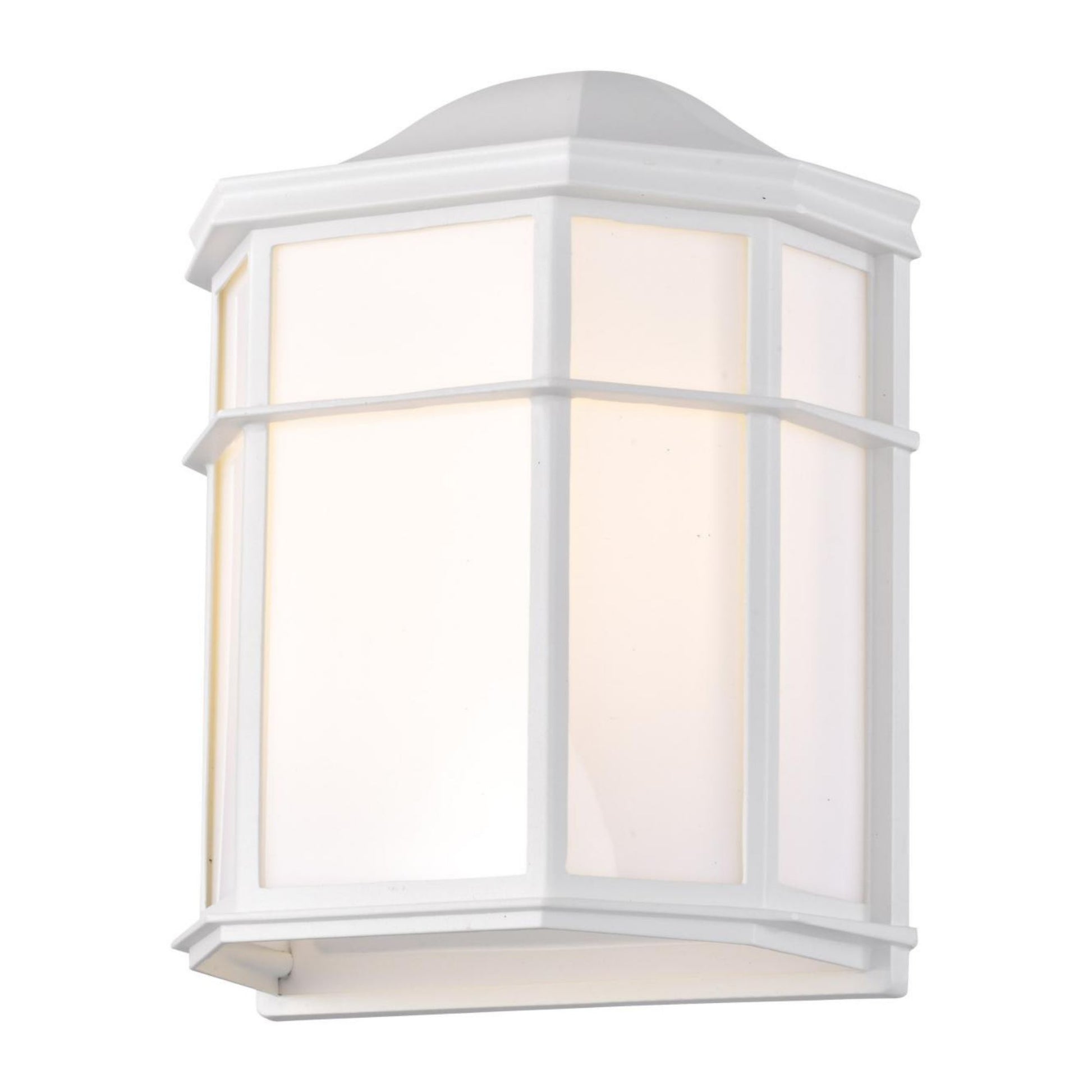 10" LED Cage Wall Lantern, 600 Lm, 3000K, White - Bees Lighting