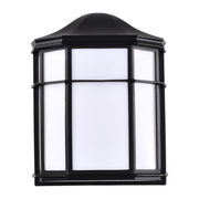 10" LED Cage Wall Lantern, White Linen Acrylic