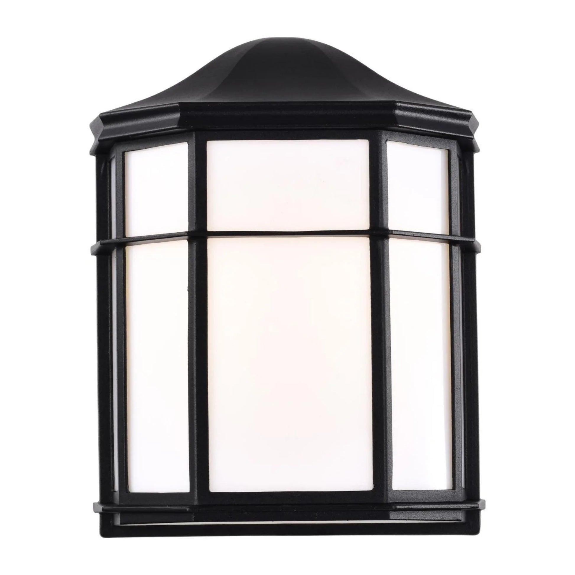10" LED Cage Wall Lantern, 600 Lm, 3000K, Black - Bees Lighting