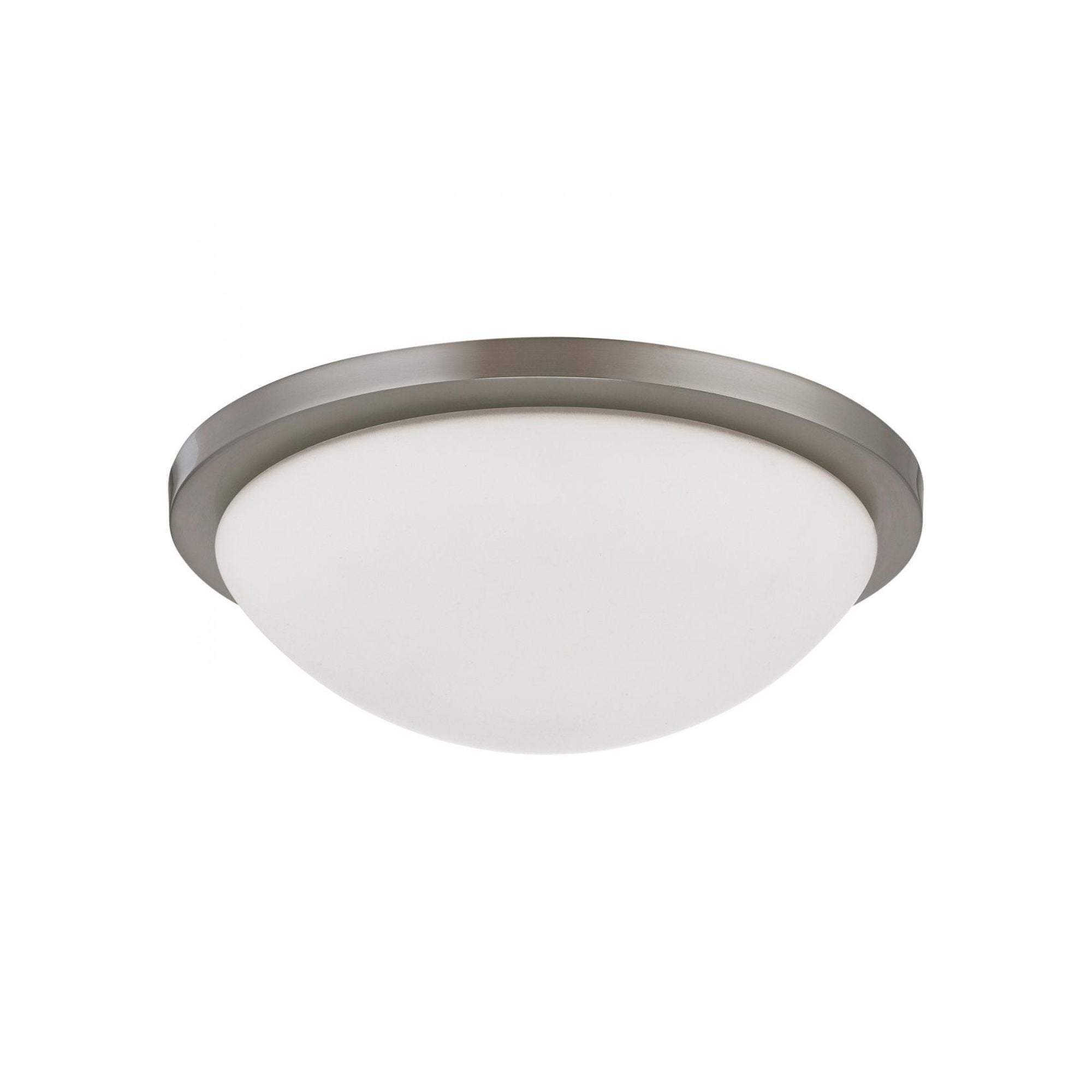 Button 13" LED Flush Mount, 3CCT, Brushed Nickel Finish, 120V