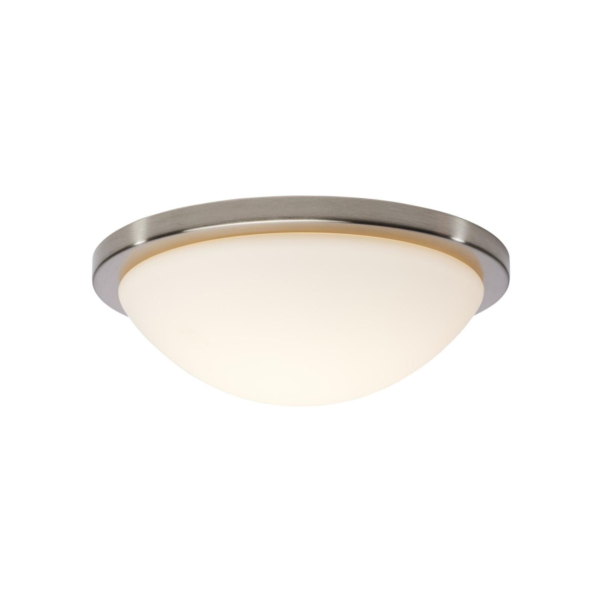Button 13" LED Flush Mount, 3CCT, Brushed Nickel Finish, 120V