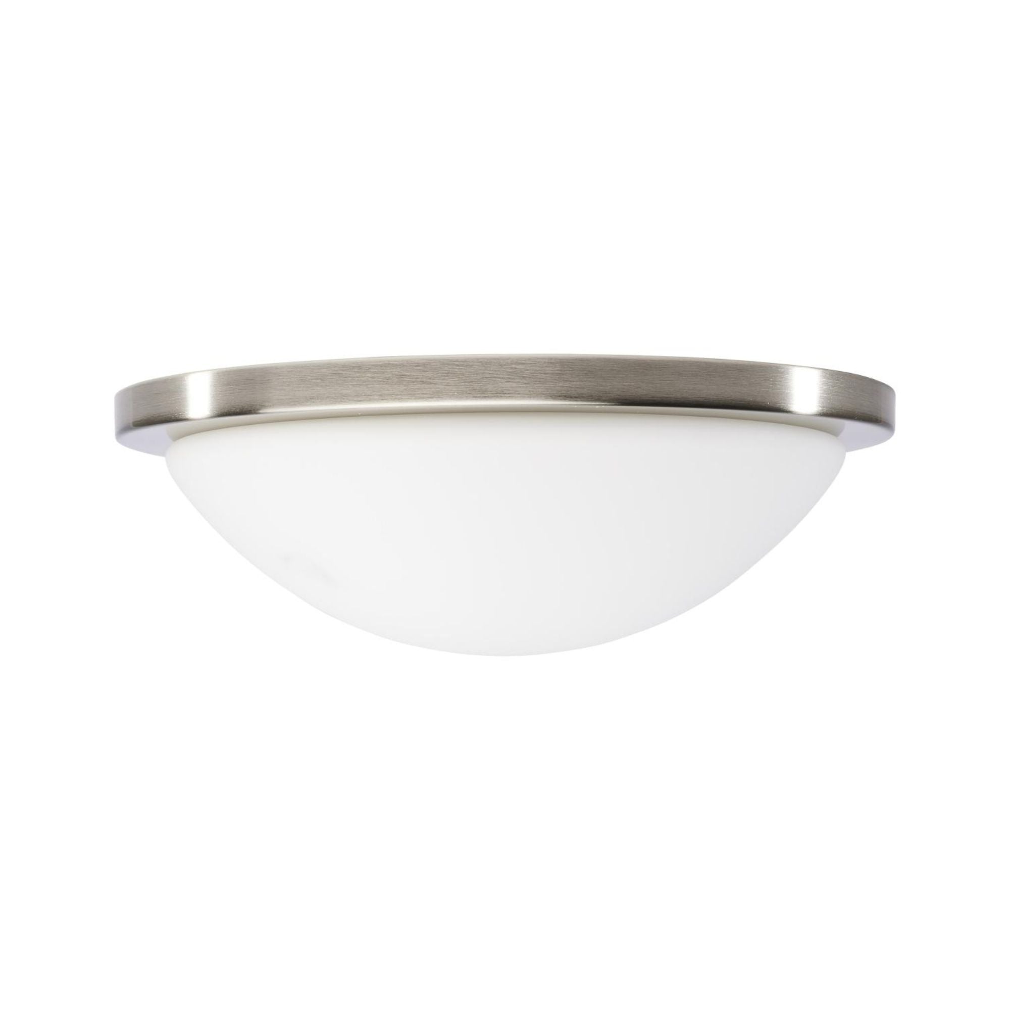 Button 13" LED Flush Mount, 3CCT, Brushed Nickel Finish, 120V