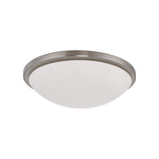 Button 17" LED Flush Mount, 3CCT, Brushed Nickel Finish, 120V