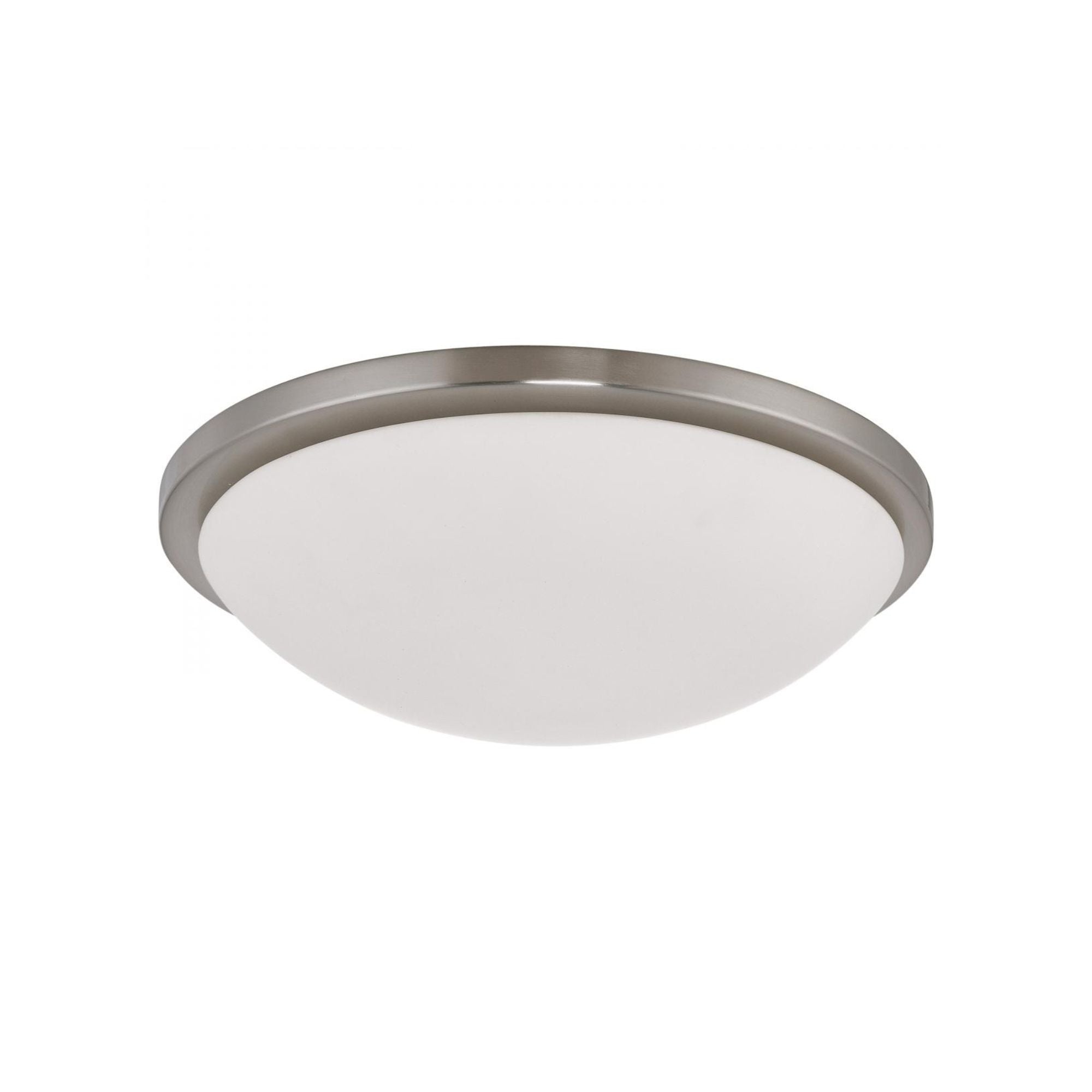 Button 17" LED Flush Mount, 3CCT, Brushed Nickel Finish, 120V