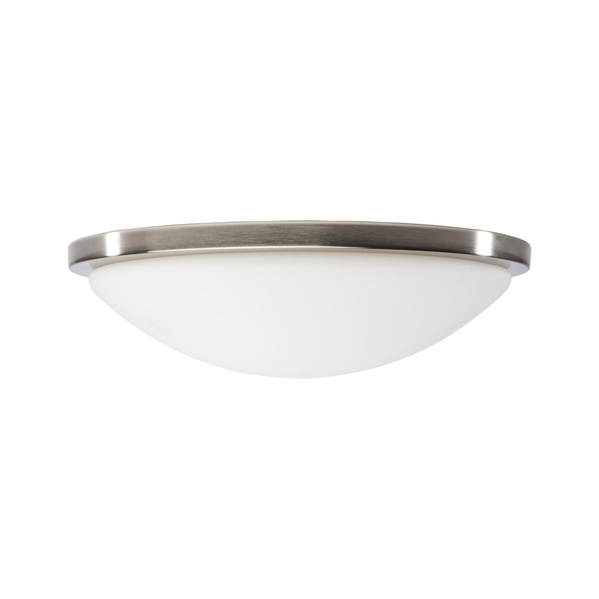 Button 17" LED Flush Mount, 3CCT, Brushed Nickel Finish, 120V