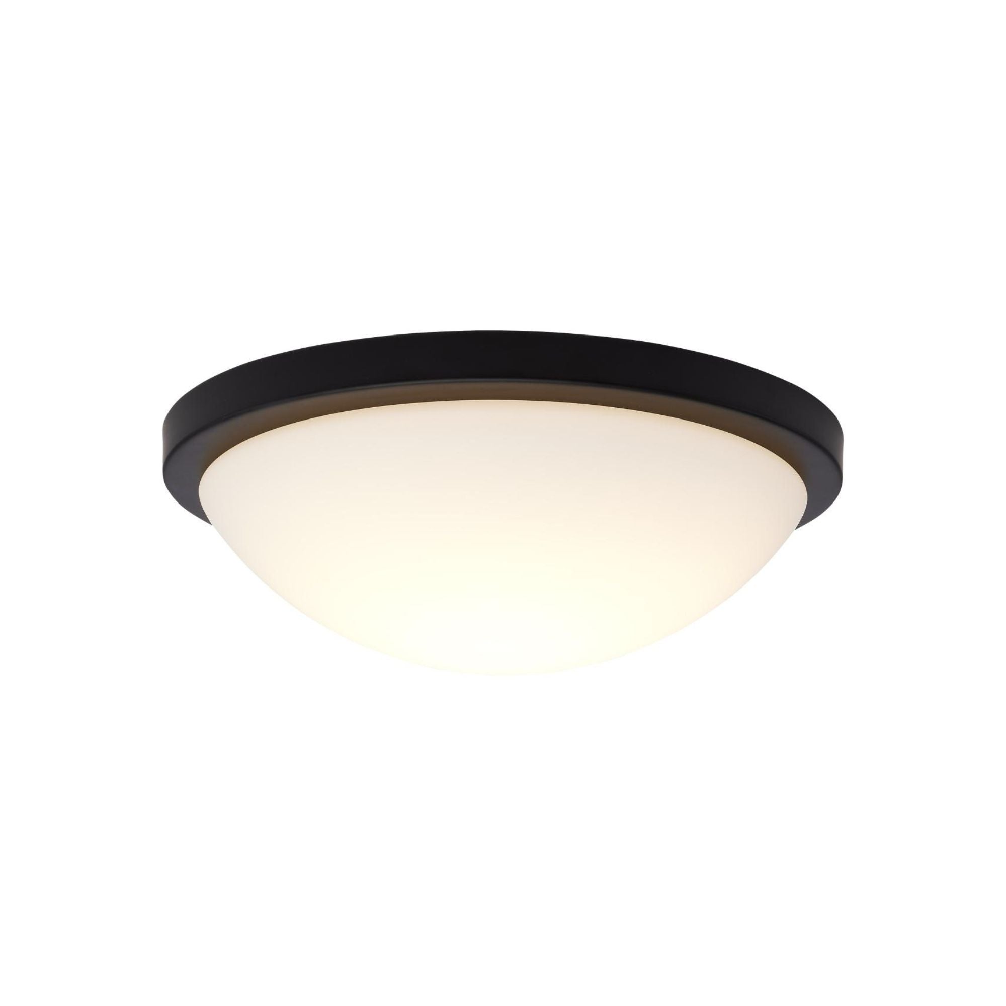 Button 11" LED Flush Mount, 3CCT, Matte Black Finish, 120V