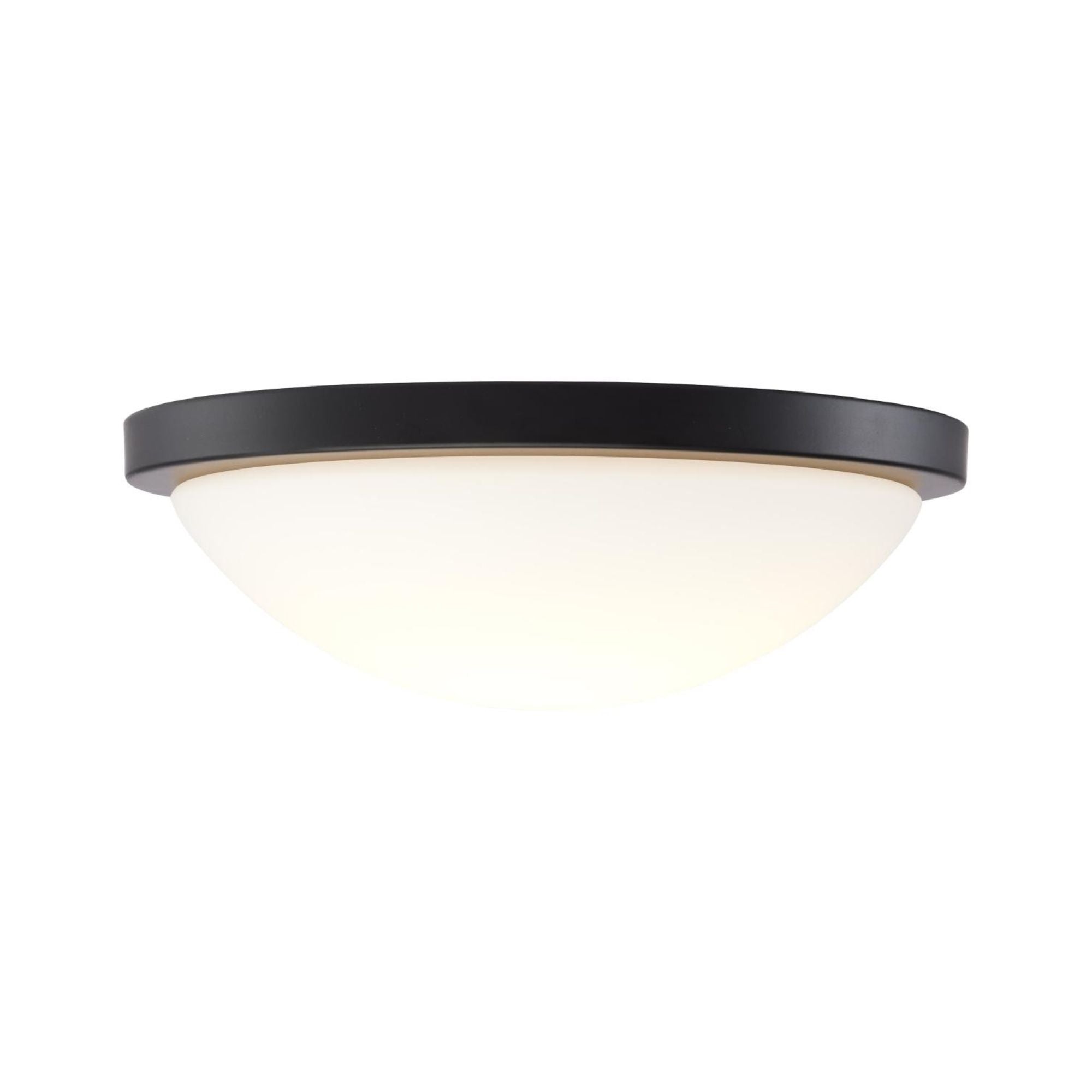 Button 11" LED Flush Mount, 3CCT, Matte Black Finish, 120V
