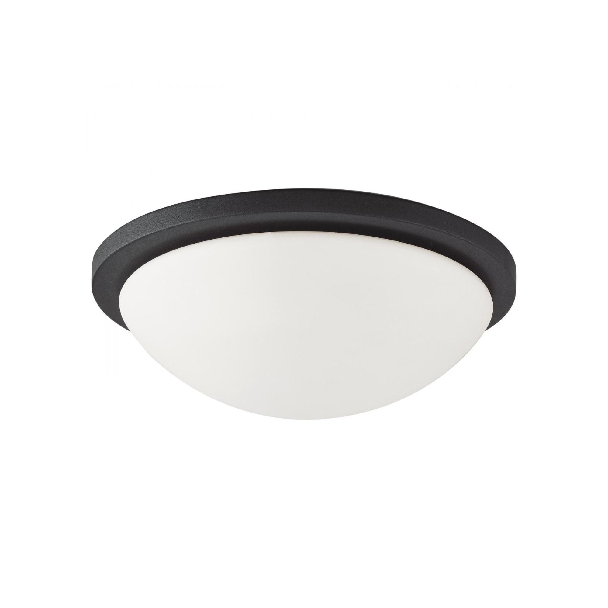 Button 13" LED Flush Mount, 3CCT, Matte Black Finish, 120V