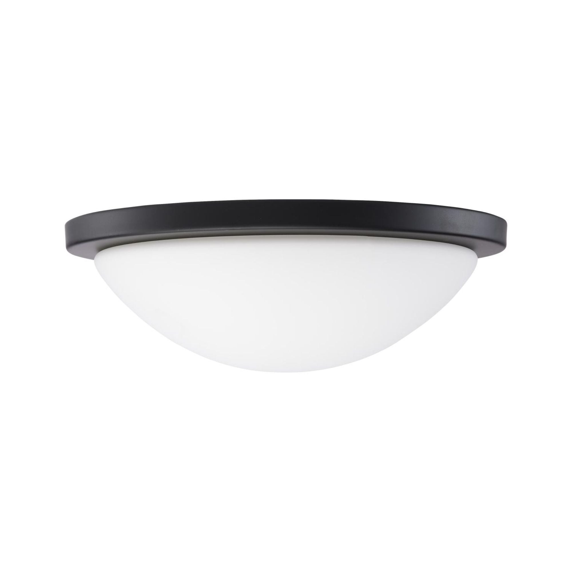 Button 13" LED Flush Mount, 3CCT, Matte Black Finish, 120V