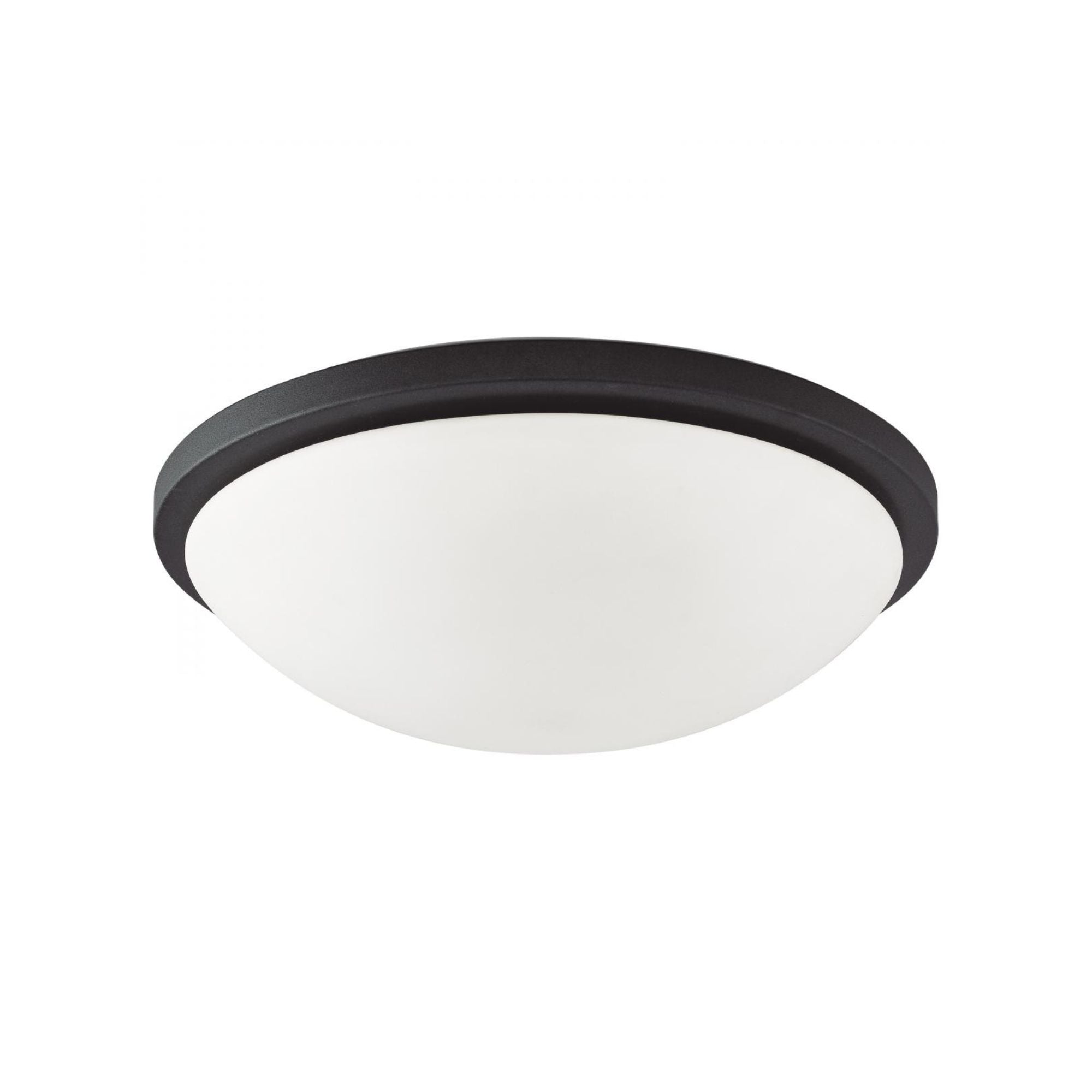 Button 17" LED Flush Mount, 3CCT, Matte Black Finish, 120V
