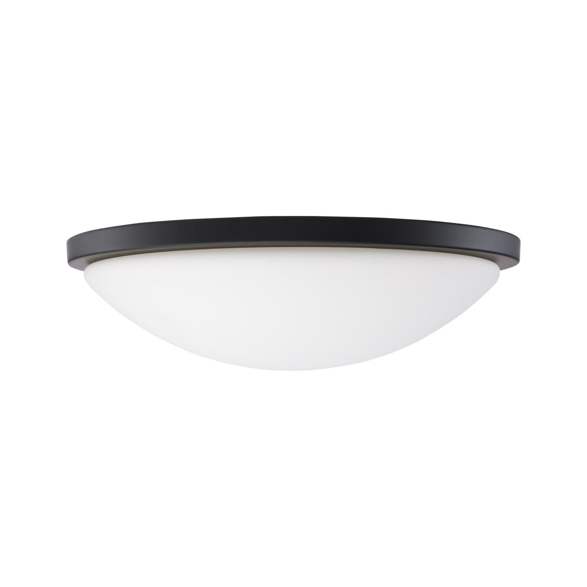 Button 17" LED Flush Mount, 3CCT, Matte Black Finish, 120V