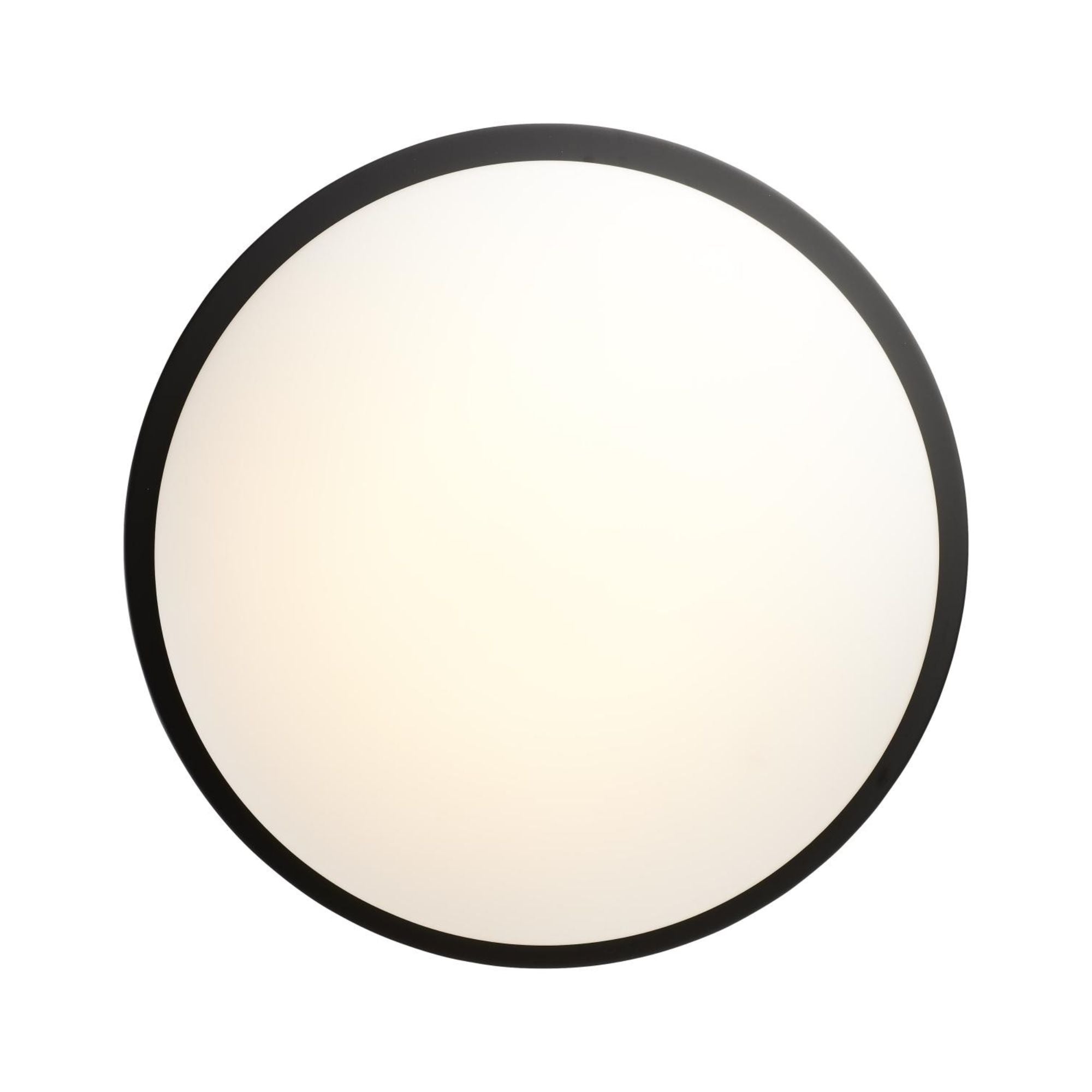 Button 17" LED Flush Mount, 3CCT, Matte Black Finish, 120V