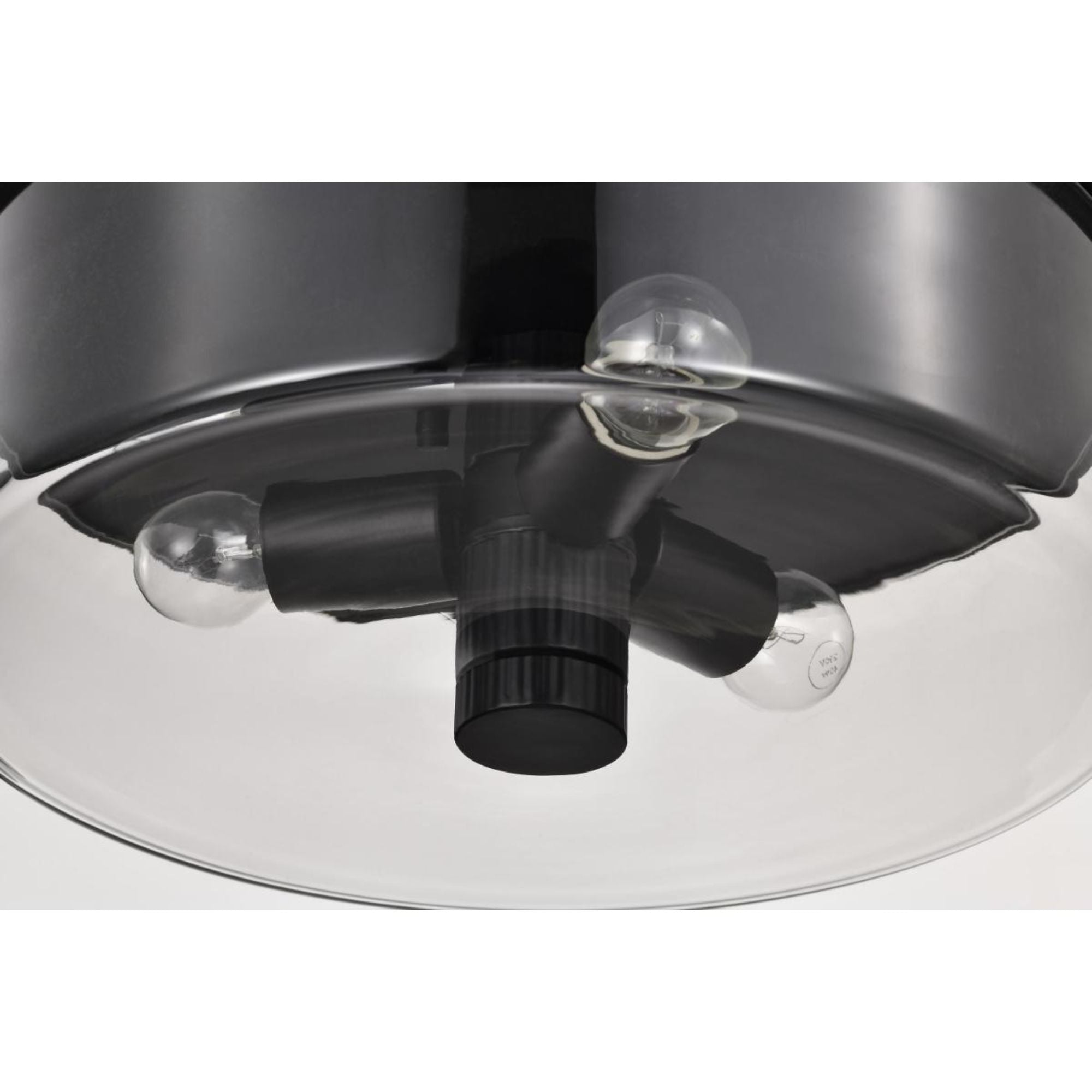 Clarksville 15" 3 Lights Flush Mount, Matte Black Finish