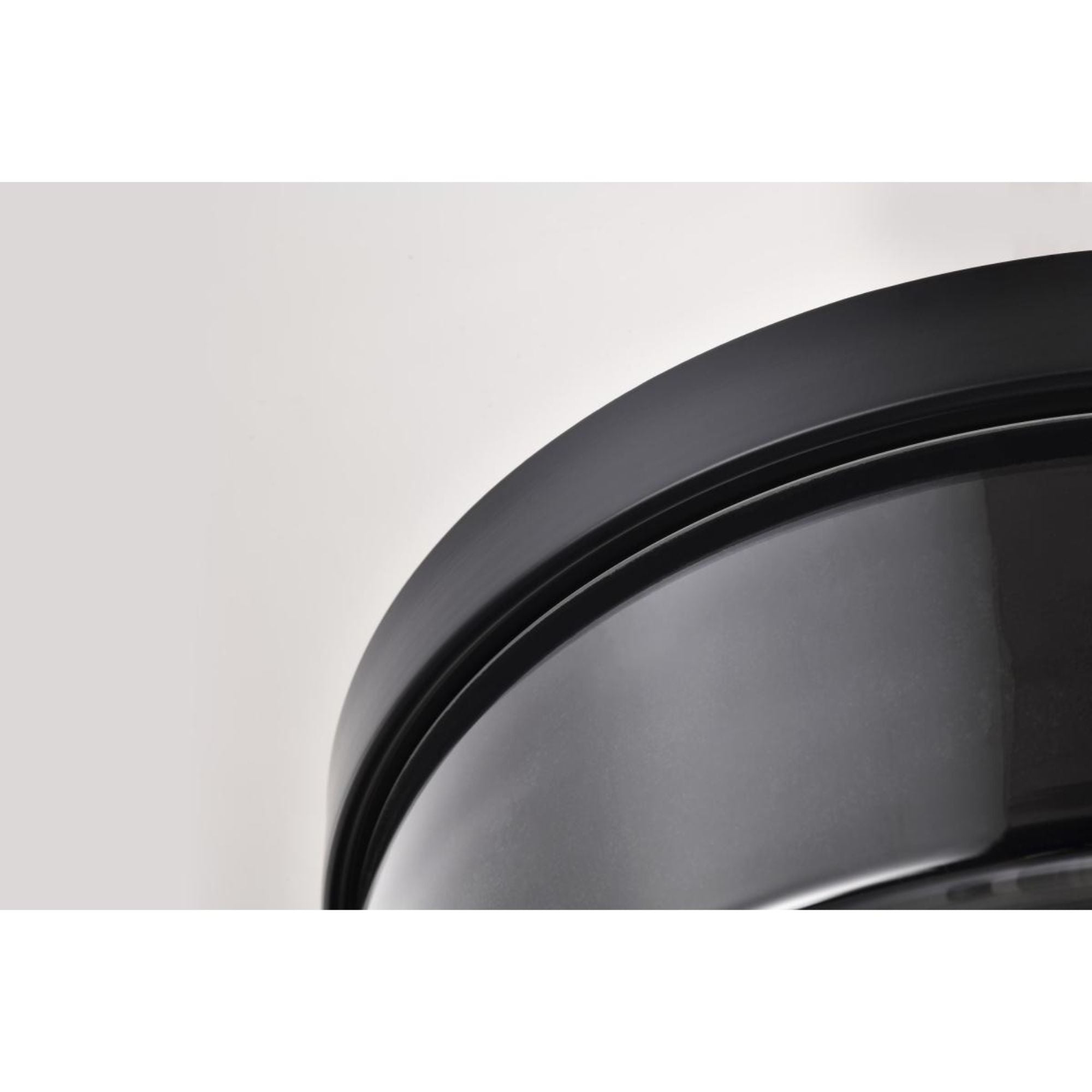 Clarksville 15" 3 Lights Flush Mount, Matte Black Finish