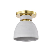 Collins 8" Flush Mount, Brushed Brass Finish