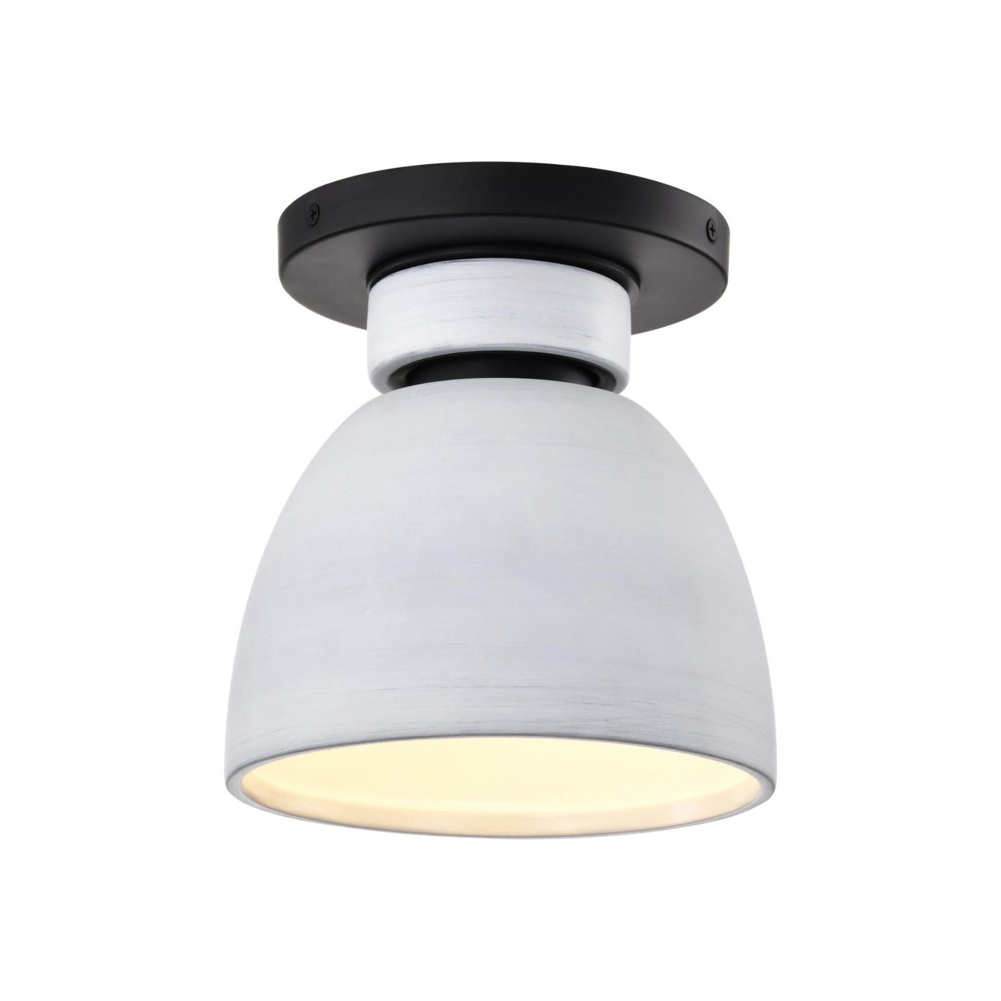 Collins 8" Flush Mount, Matte Black Finish