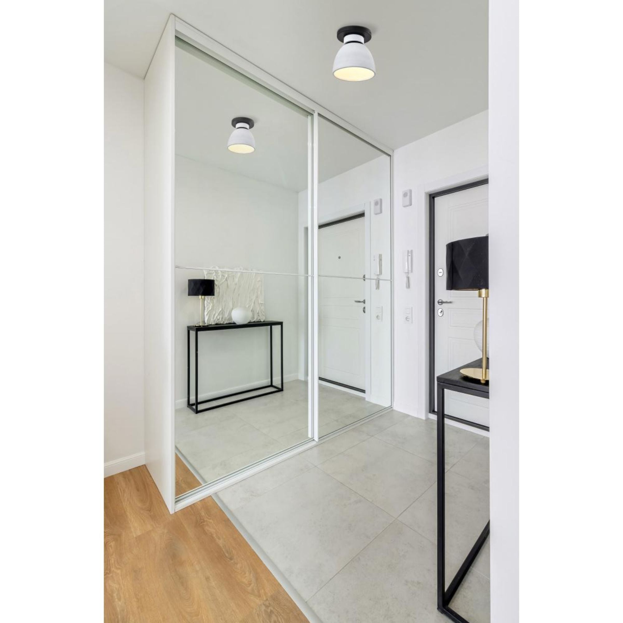 Collins 8" Flush Mount, Matte Black Finish