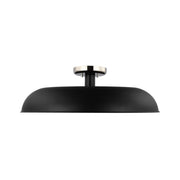 Colony 24" Flush Mount, Matte Black / Polished Nickel Finish