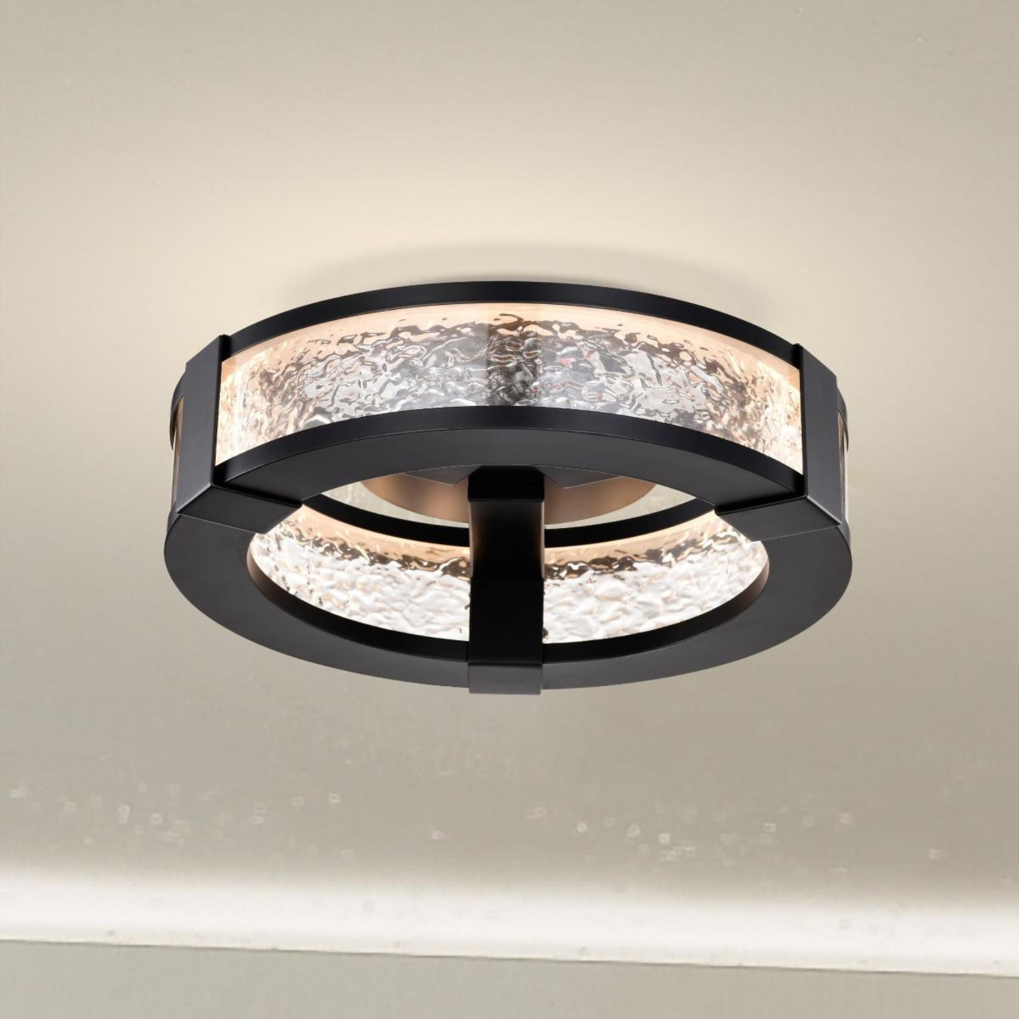 Darrow 13" LED Flush Mount, Matte Black Finish