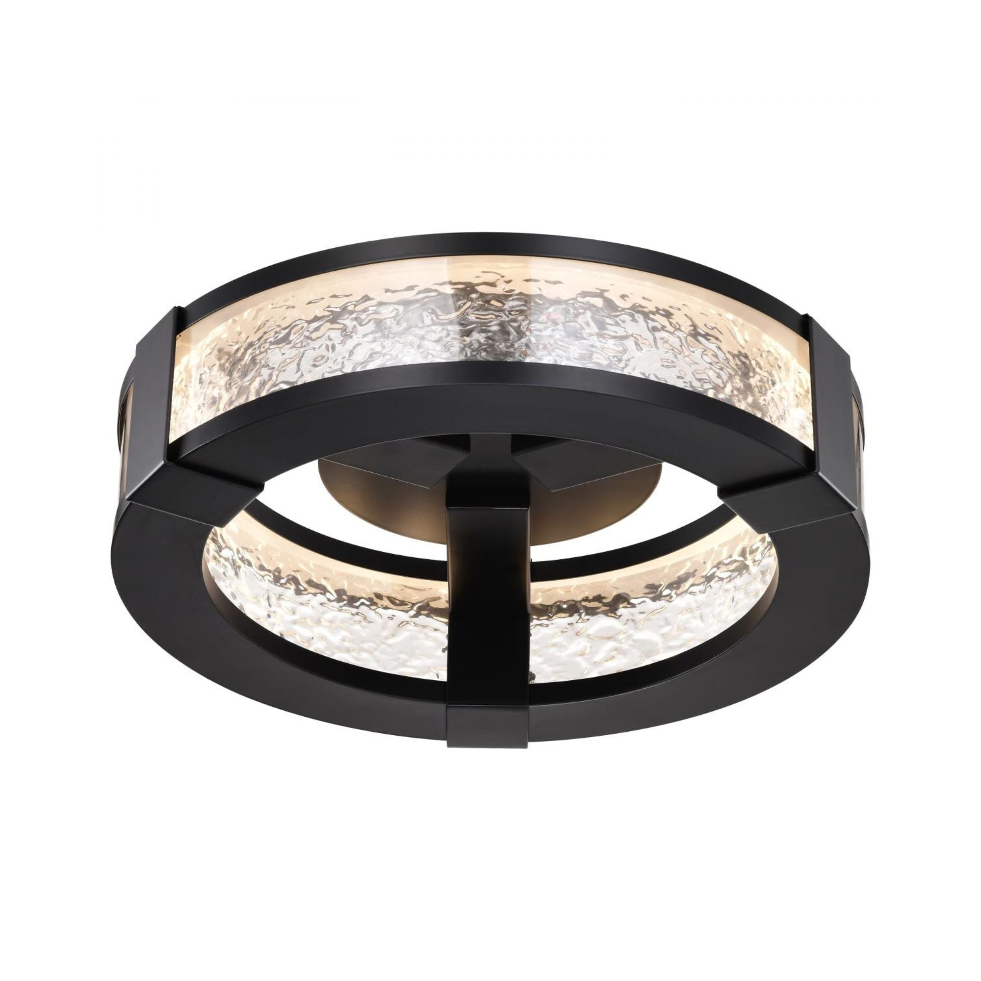 Darrow 13" LED Flush Mount, Matte Black Finish
