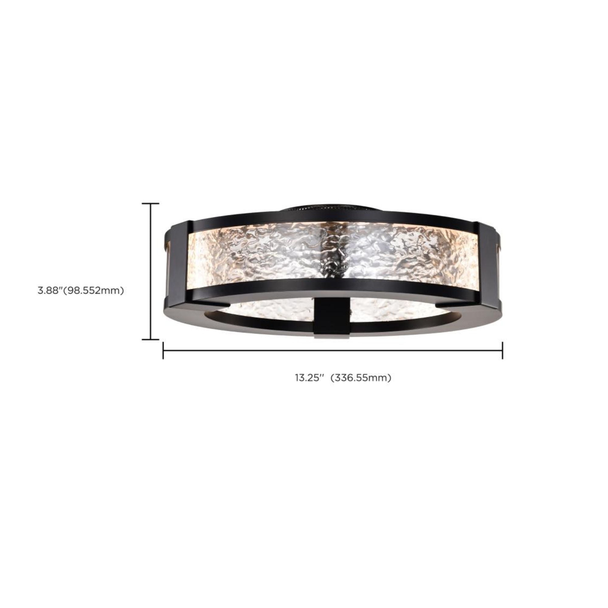Darrow 13" LED Flush Mount, Matte Black Finish